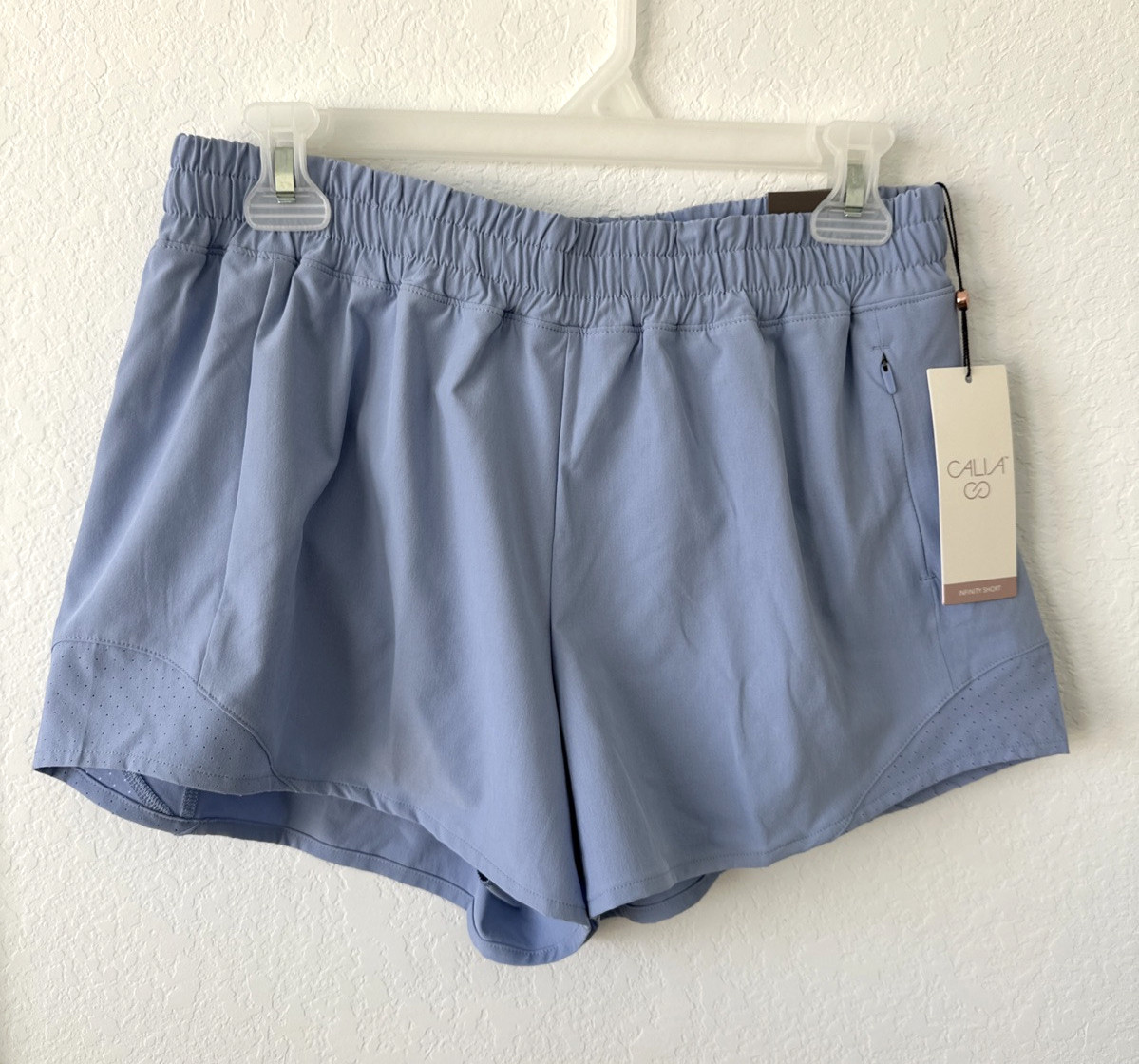 Calia Mid-Rise Infinity Run Shorts 3X -Peri Dusk-