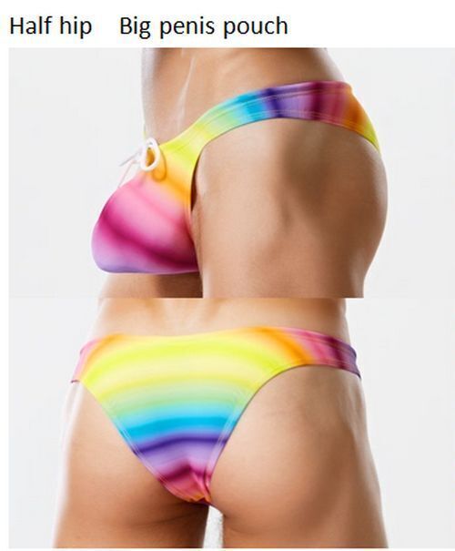 Men Beach Swim Briefs Sexy Colors Thong Swimsuit Fashion Gay Hot Bathing Bikini