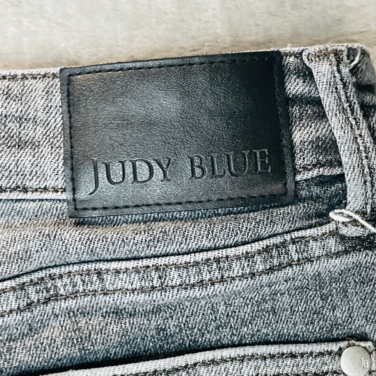 Judy Blue Jeans Womens 27 Grey Skinny Fit High Rise Acid Wash Denim Pants