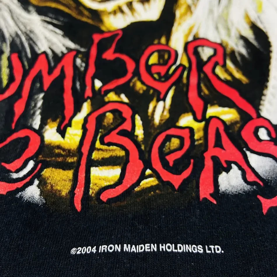 2004 IRON MAIDEN THE NUMBER OF THE BEAST HEAVY METAL BAND TEE