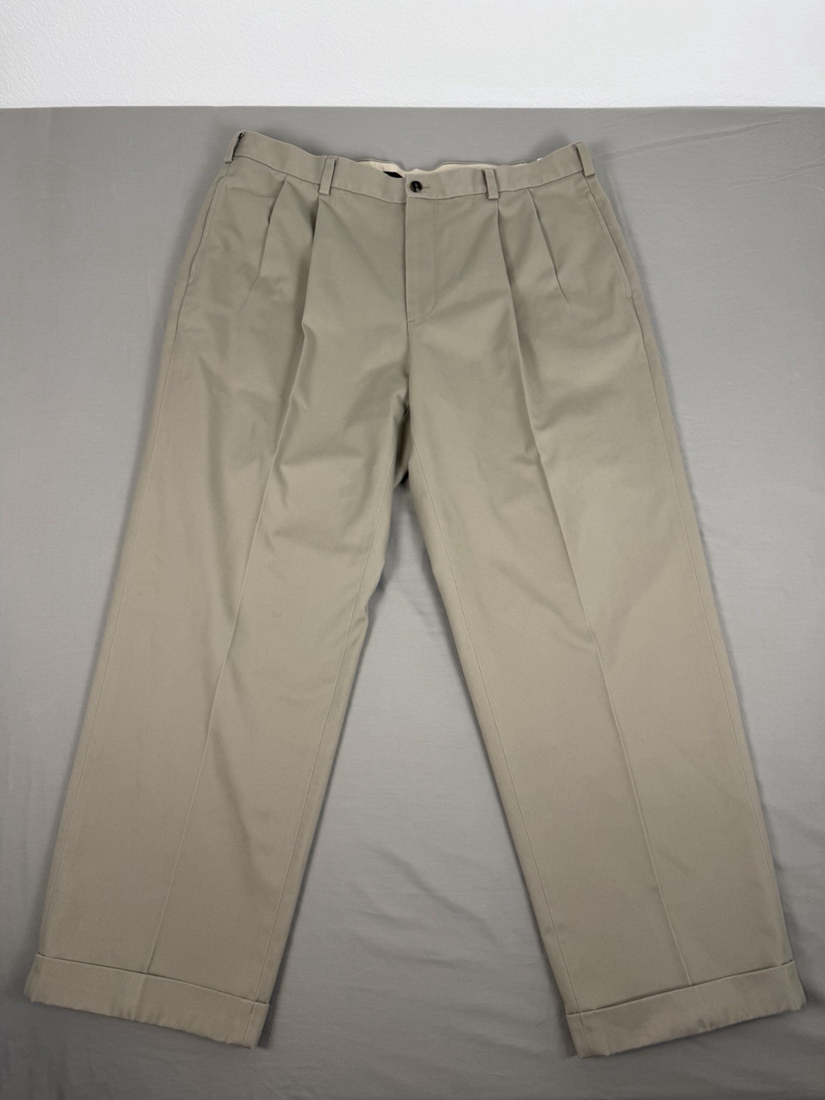 Brooks Brothers Pants Mens 38×29 Tan Advantage Chino Elliot Pleated NWT