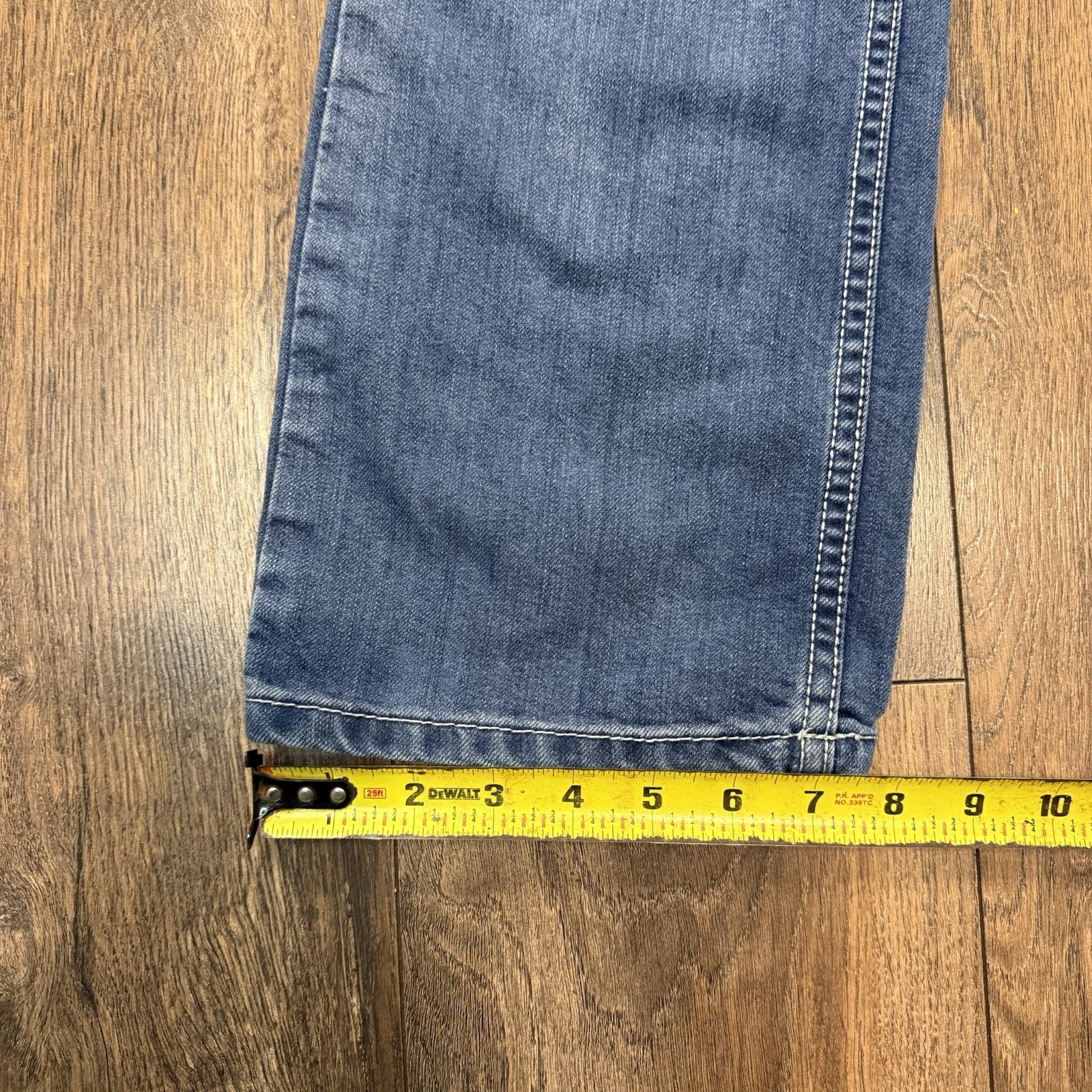 Flypaper Designer Mens Blue Jeans 32X34 Relaxed Fit Straight Leg Medium Wash