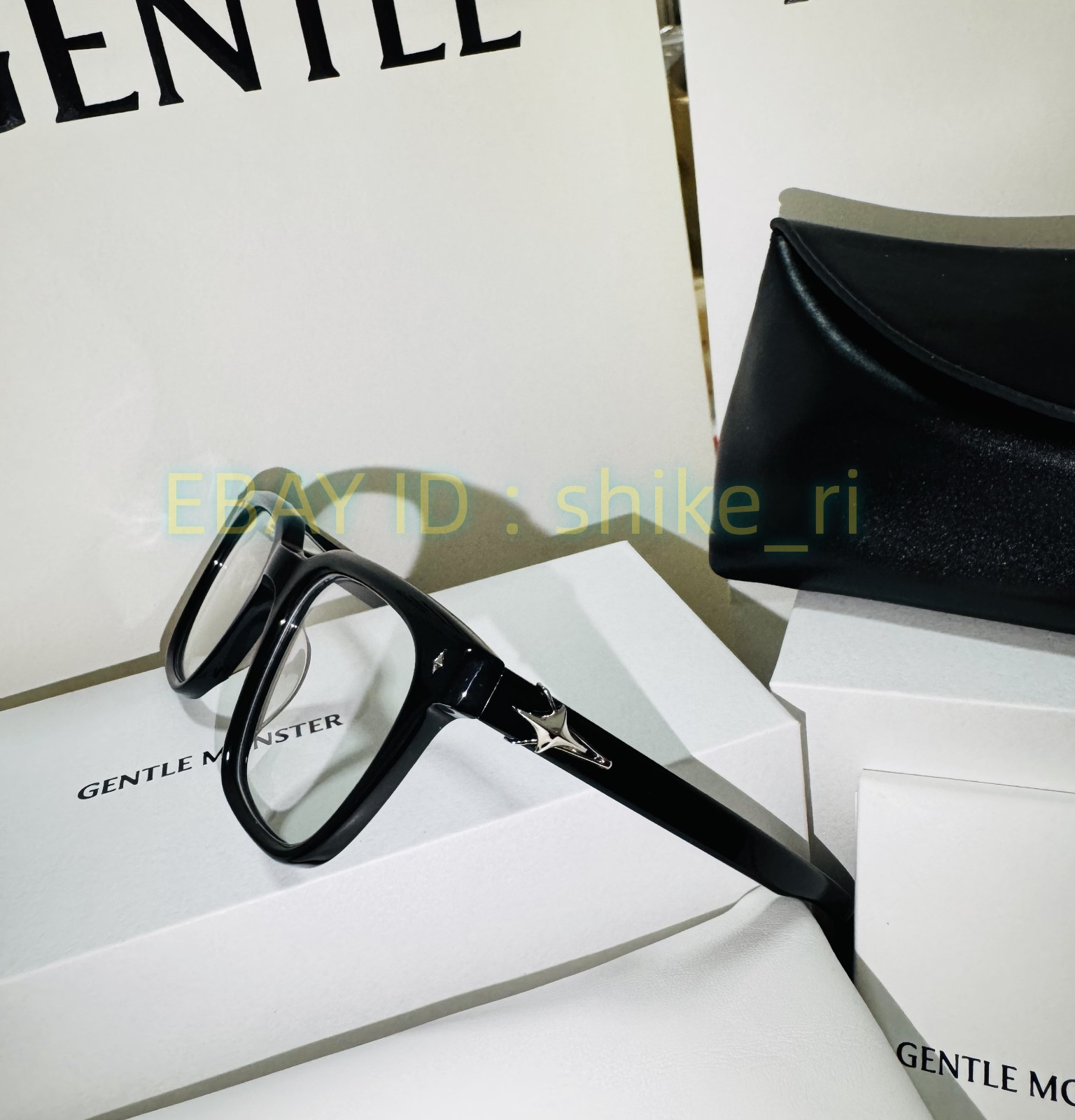 GentleMonster Sunglasses Bold – OJO 01 Black Frame Clear Lenses
