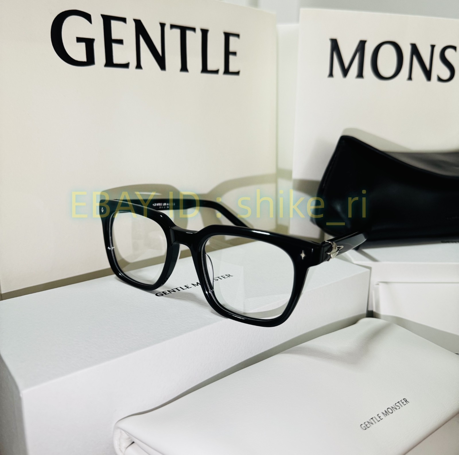 GentleMonster Sunglasses Bold – OJO 01 Black Frame Clear Lenses