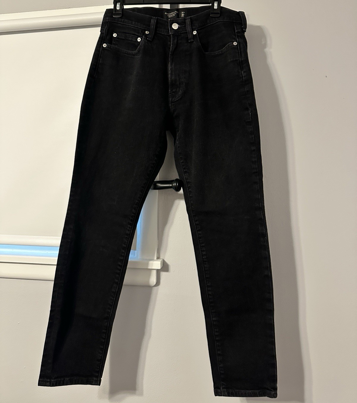 Abercrombie & Fitch Signature Stretch Athletic Slim Black Denim Jeans Mid Rise