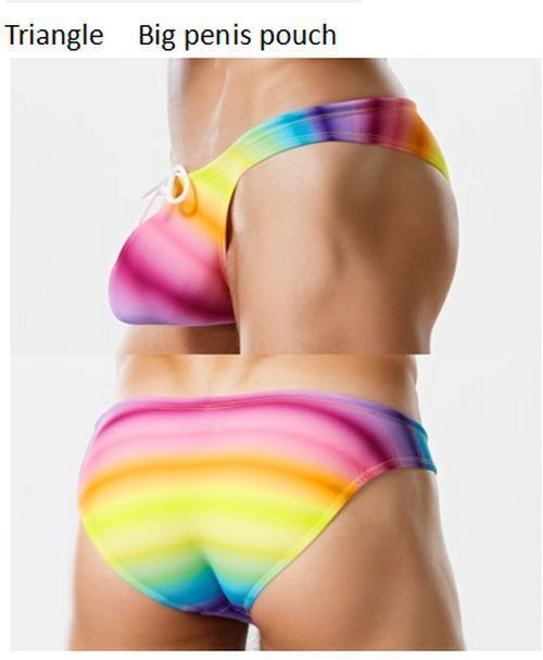 Men Beach Swim Briefs Sexy Colors Thong Swimsuit Fashion Gay Hot Bathing Bikini