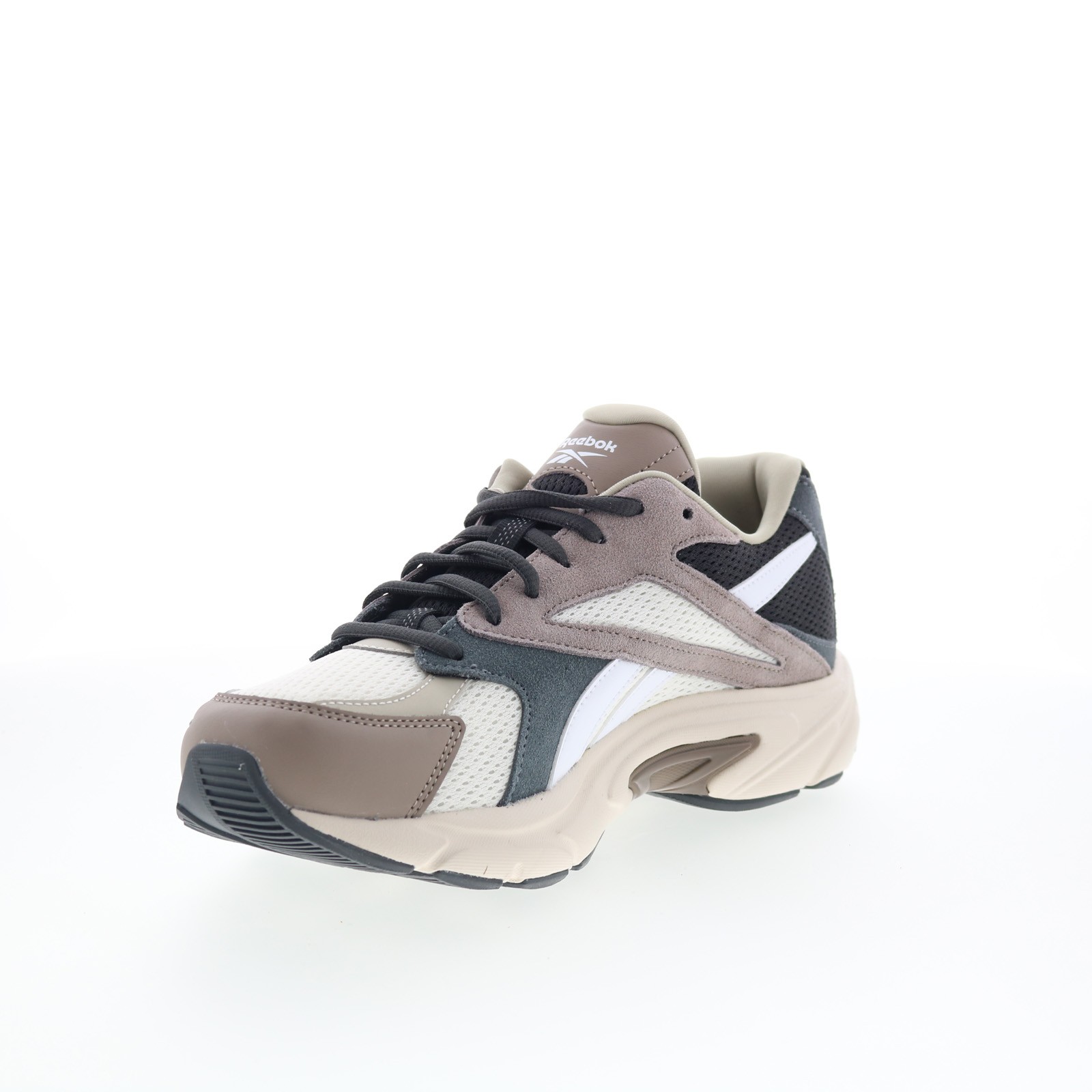 Reebok Road Prime Mens Beige Mesh Lace Up Lifestyle Sneakers Shoes