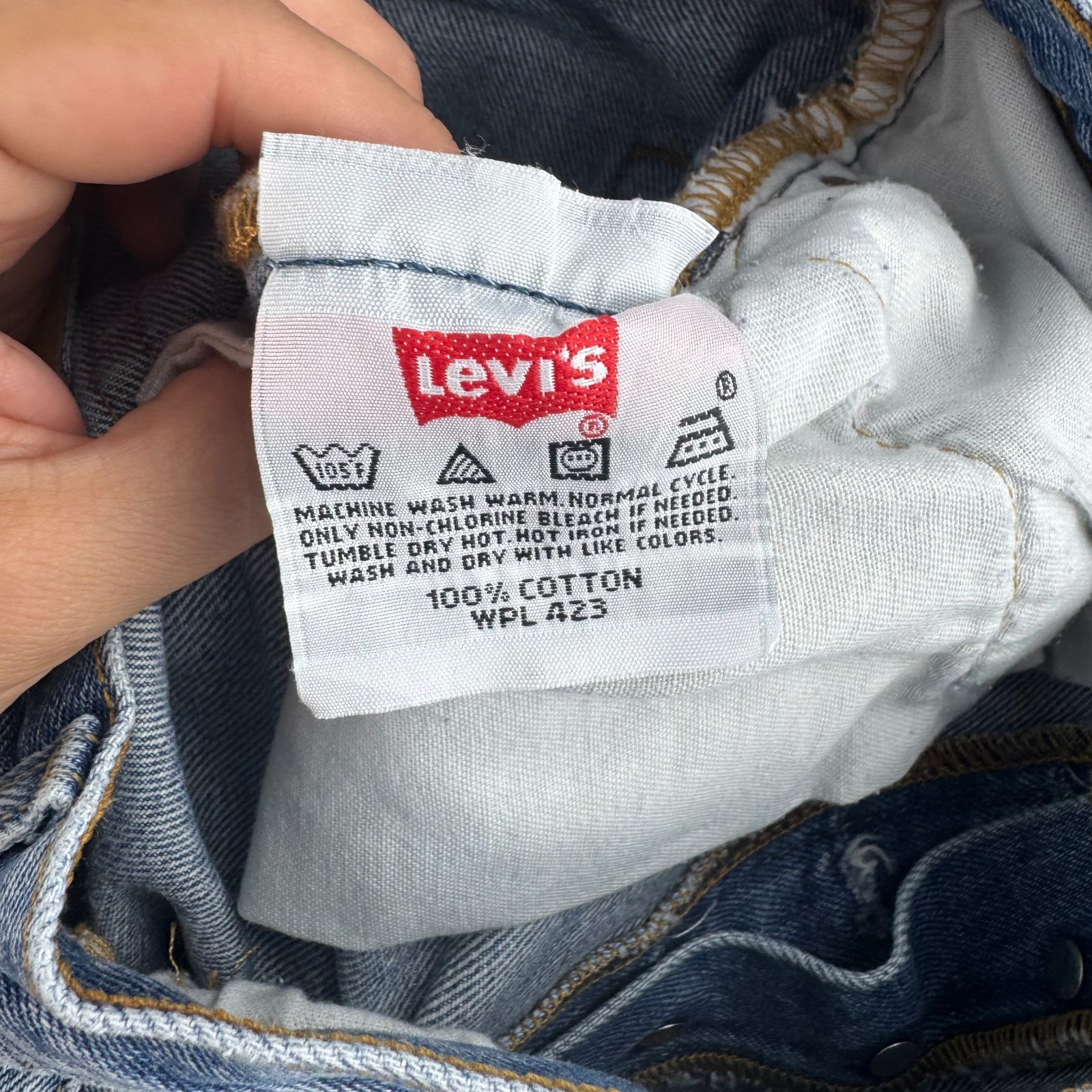 Vintage Levis Jeans Mens 28×32 (Fits 27×31) 501 Straight Button Fly Y2K 2002