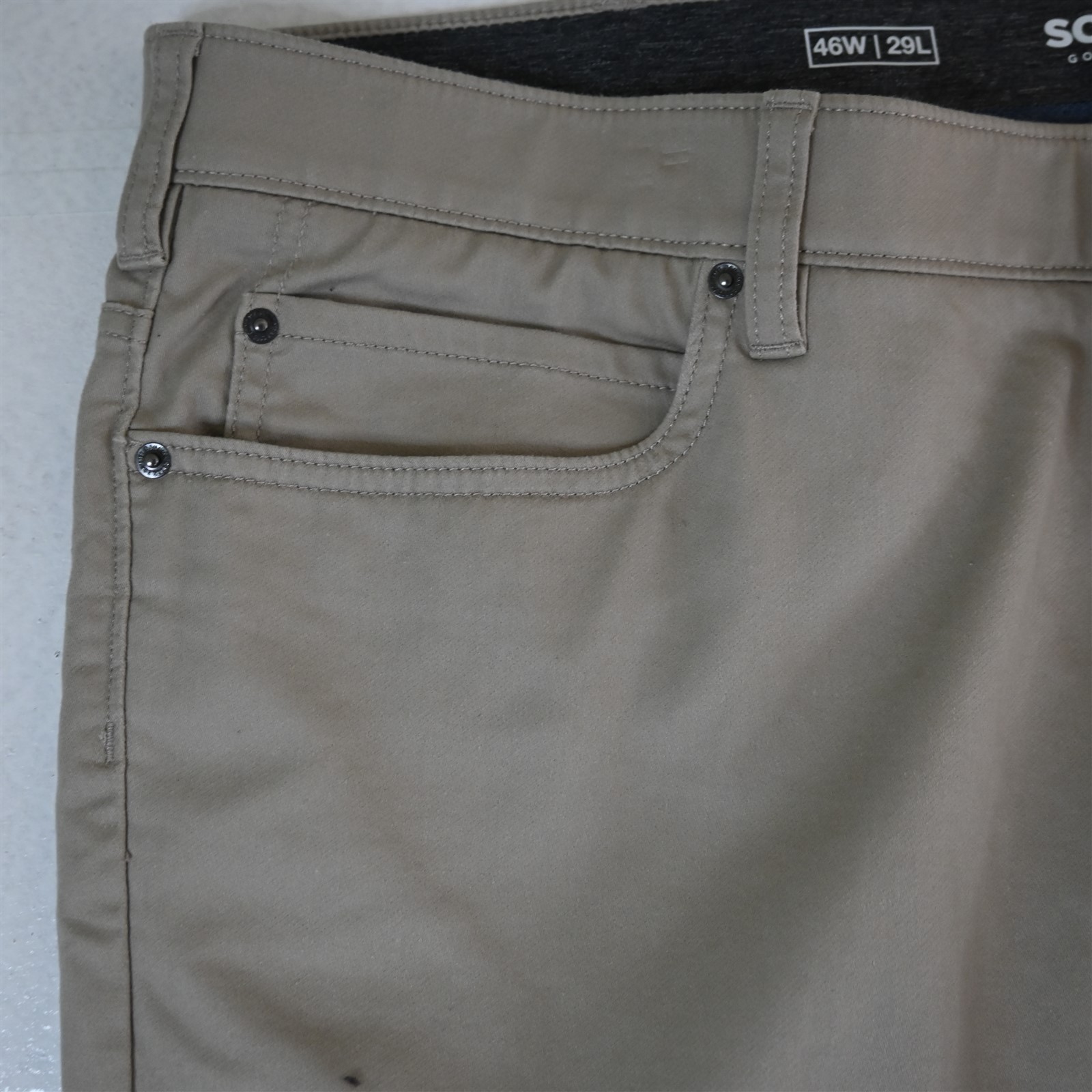 Sonoma 46×29 Everyday All Day Straight Khaki Soft Twill Stretch Mens Jeans