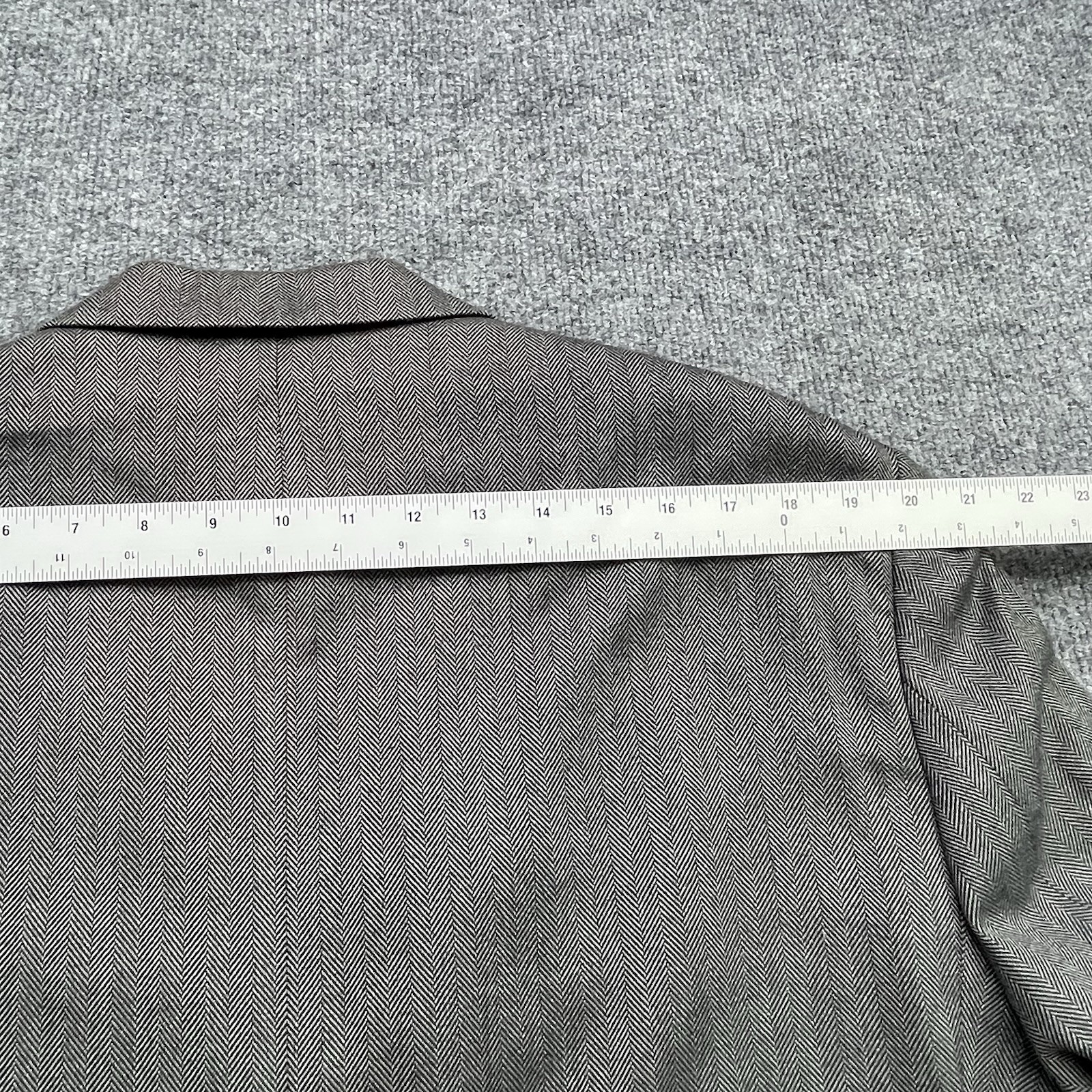 Lauren Ralph Lauren Mens Blazer 46L Gray Herringbone 2 Button Single Vented NWOT