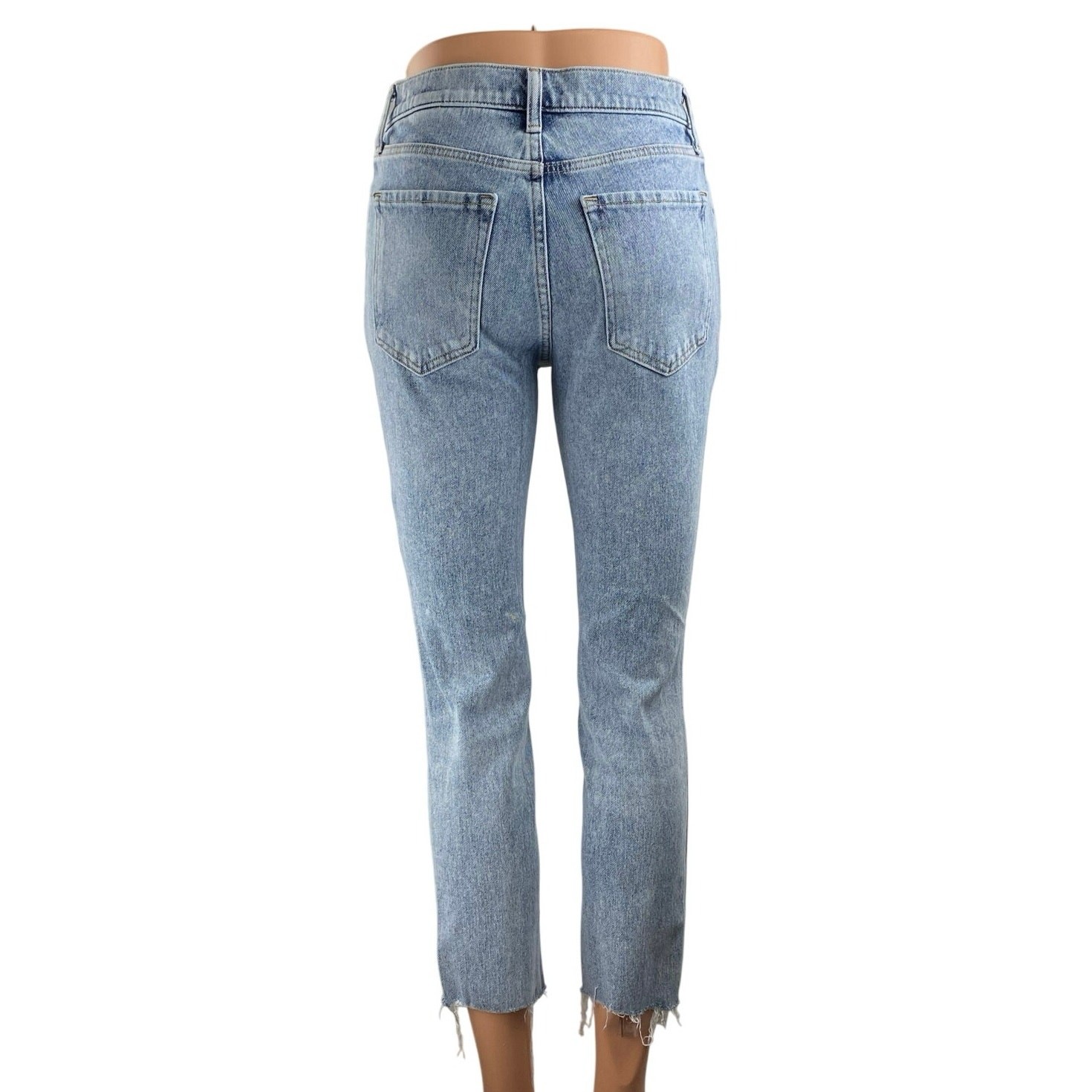 Banana Republic Blue High Waisted Distressed Frayed Skinny Denim Jeans Pants 26