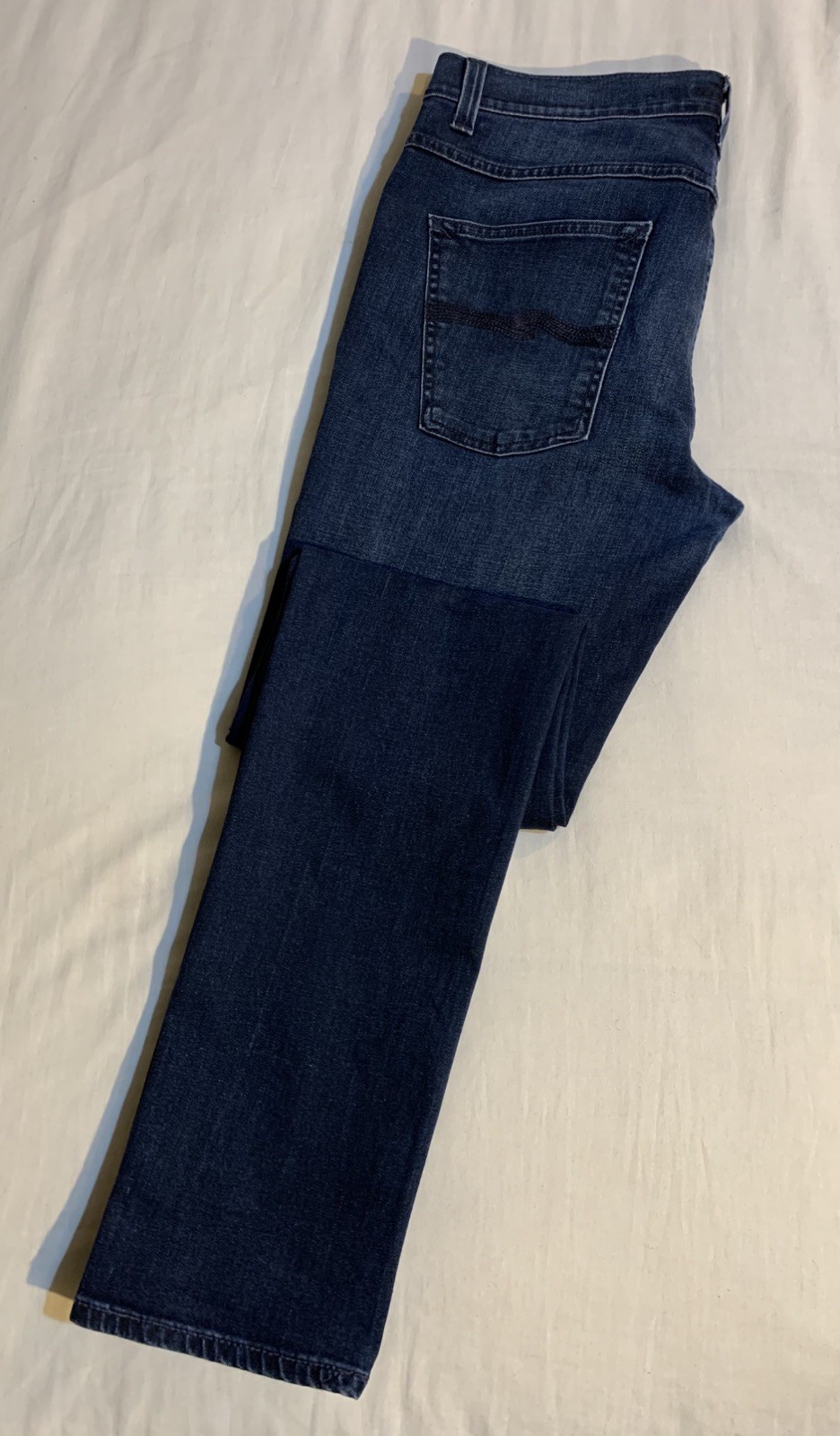Nudie Jeans Co, Lean Dean, Deep Sparkle, 98% Cotton 2% Elastane, Size 34 x 34.