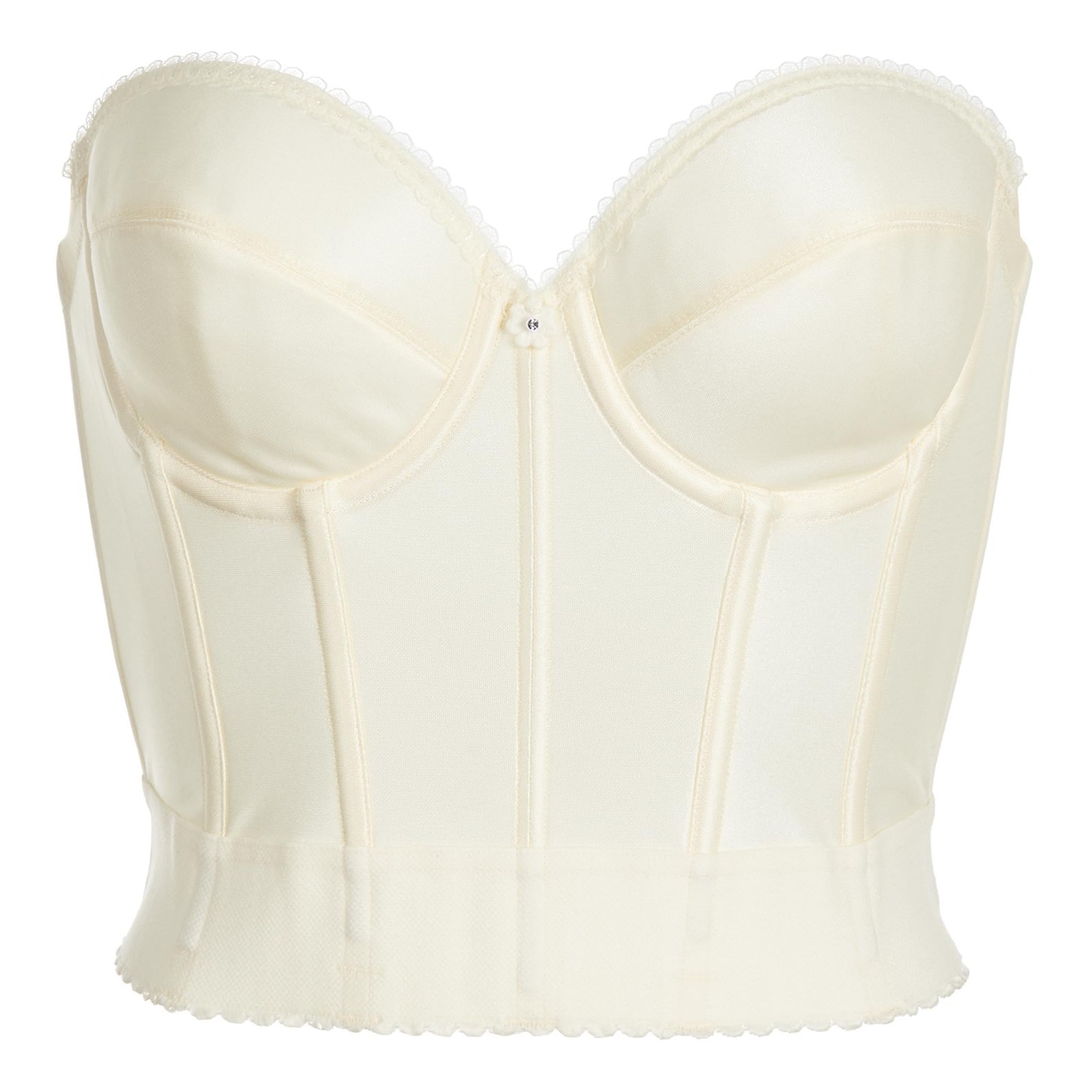 Dominique Noemi Women’s Backless Strapless Longline Bustier Bridal Bra #6377 –