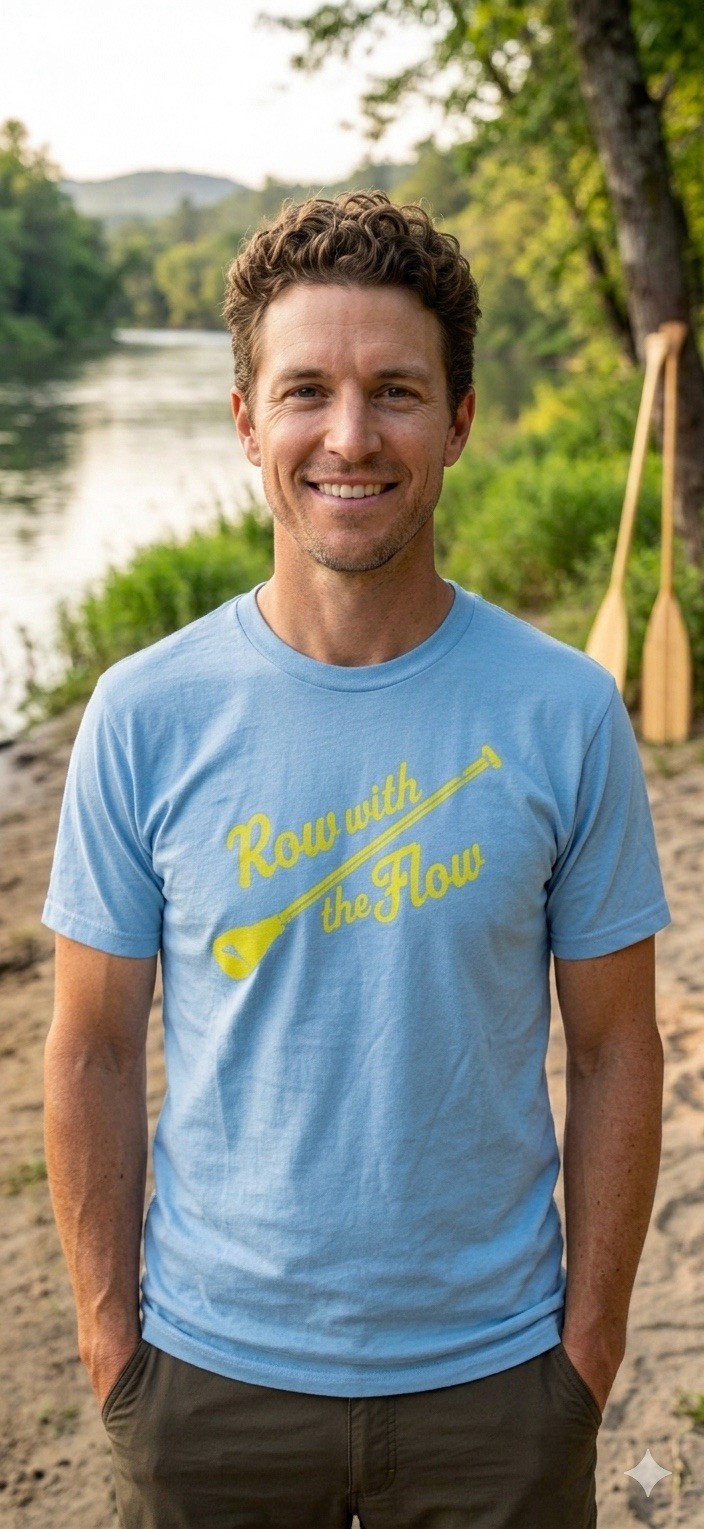 $45 TOMMY BAHAMA Sky Blue ROW WITH THE FLOW Relaxed Fit Short Sleeve T-shirt
