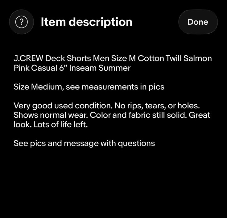 J.CREW Deck Shorts Men Size M Cotton Twill Salmon Pink Casual 6” Inseam Summer