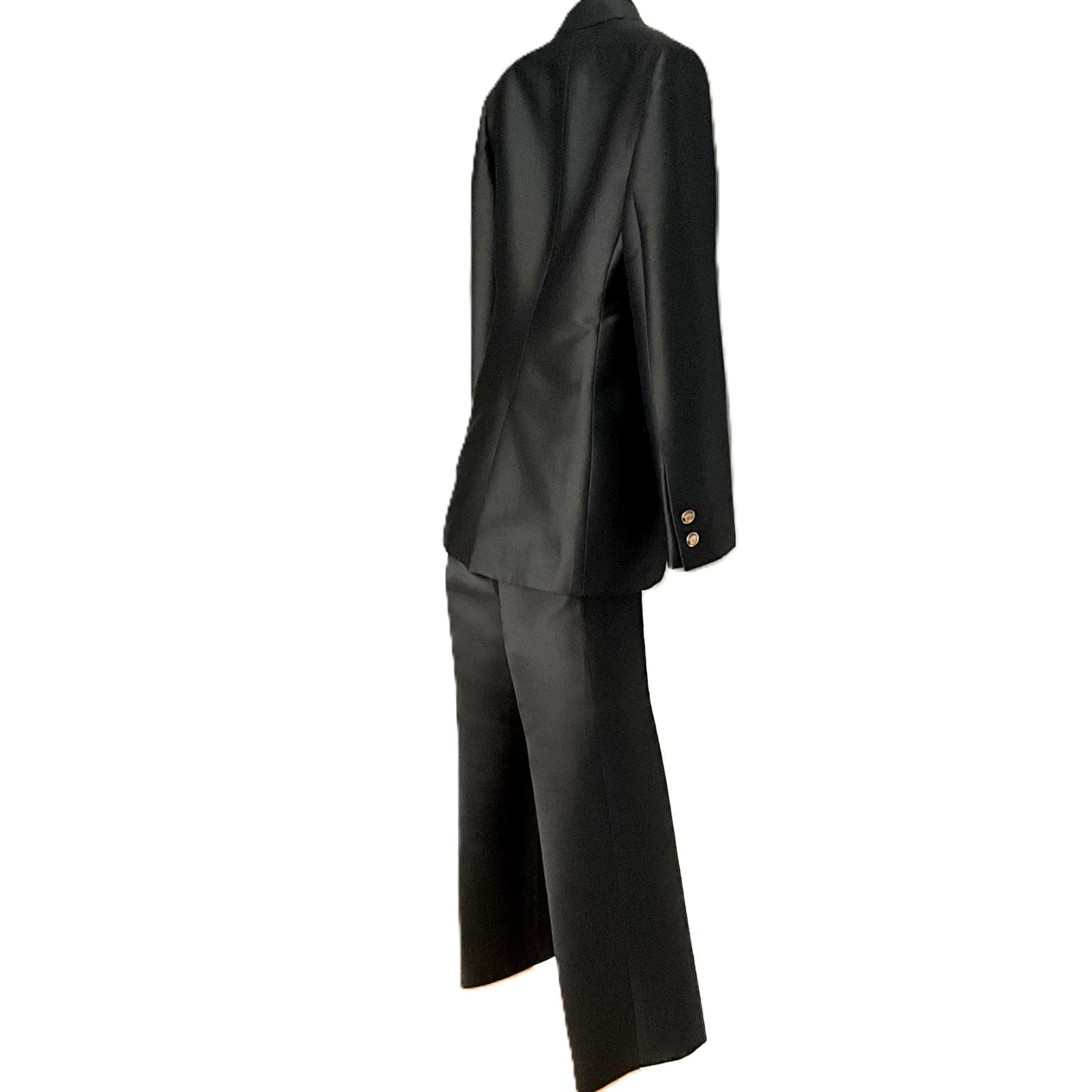 Vintage Gianni Versace Black Tailored Paintsuit Set Size IT 40 Italy