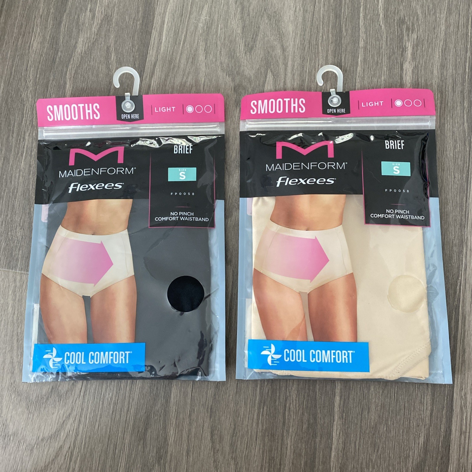 Lot Of 2 Maidenform Flexees Smoothing Light Control Brief Panties Size Small