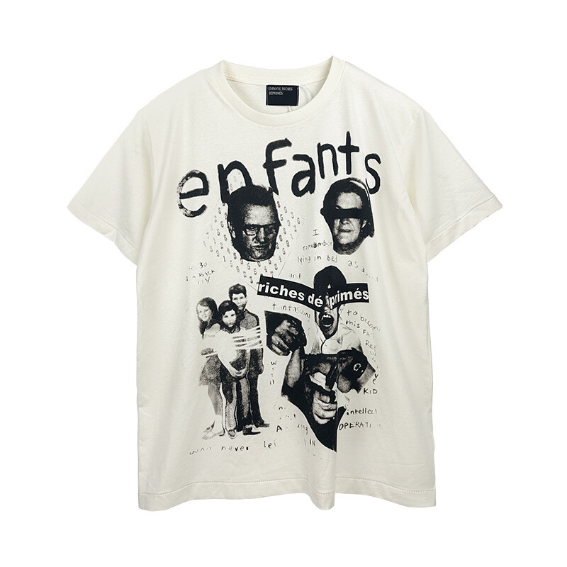 Melancholy Richie Rich ERD Sketch Graffiti Loose Casual Short Sleeve T-Shirt