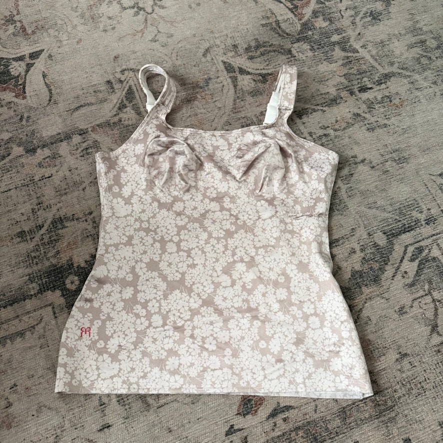 NWOT Ruby Ribbon Sleek Shape Tank Shapewear Floral Lavender 36 Seamless