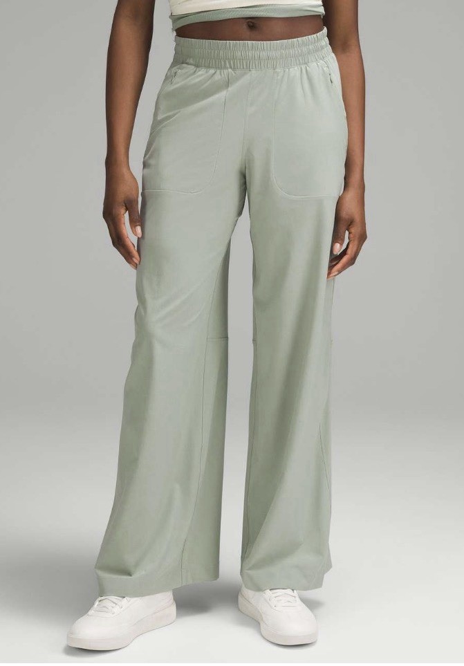 Lululemon Lightweight Swift Mid-Rise Wide-Leg Pant Palm Court Size 10