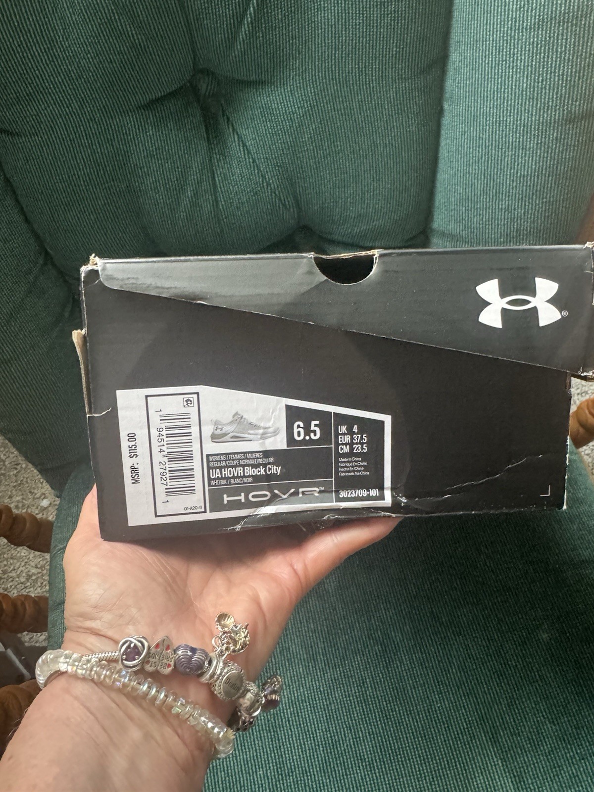 Under Armour HOVR Block City Men’s Lace-Up Sneakers Gray/White/Black