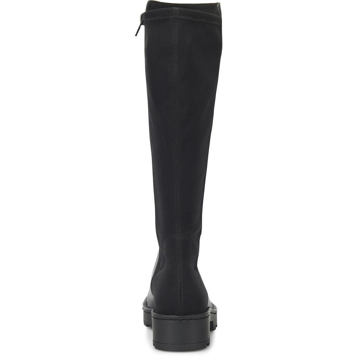 Born Women’s Caraway Black Leather Stretch Tall Riding Combat Boots Zip Size 6.5
