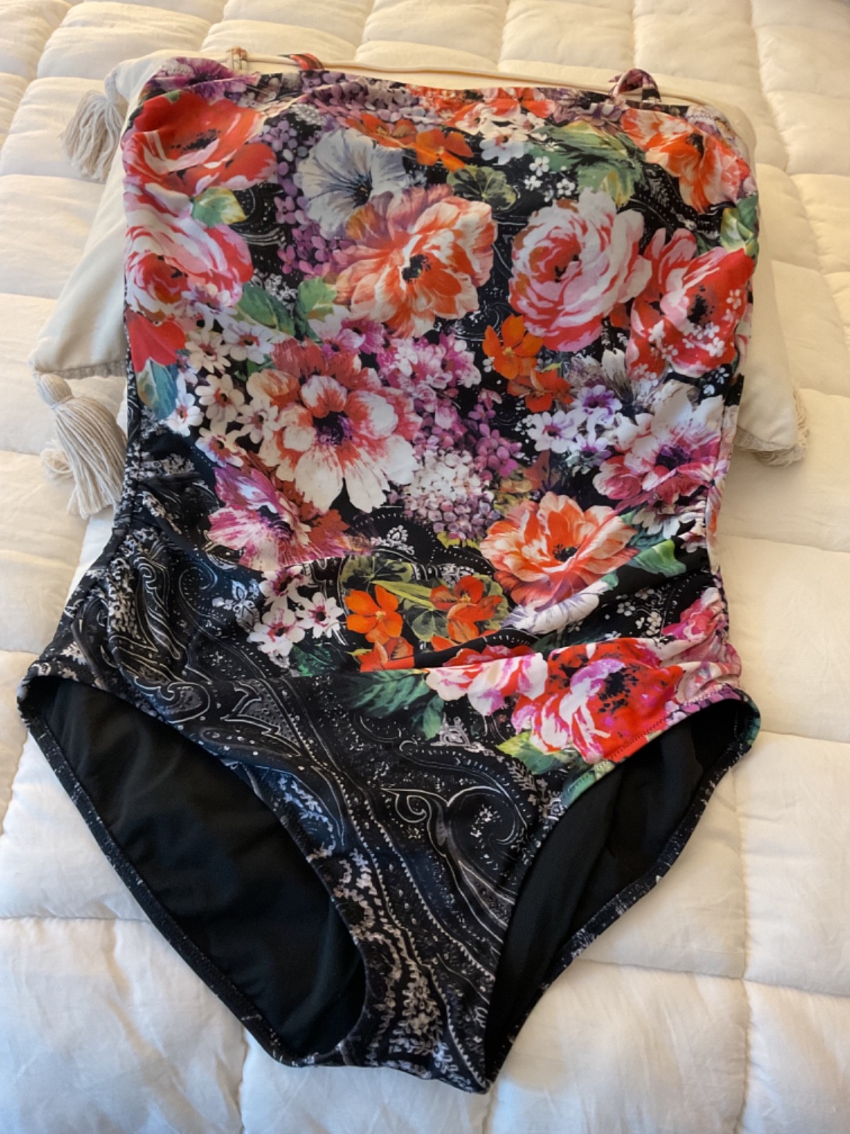 Gottex Bloomsbury Floral Bandeau One-Piece Swimsuit Women’s