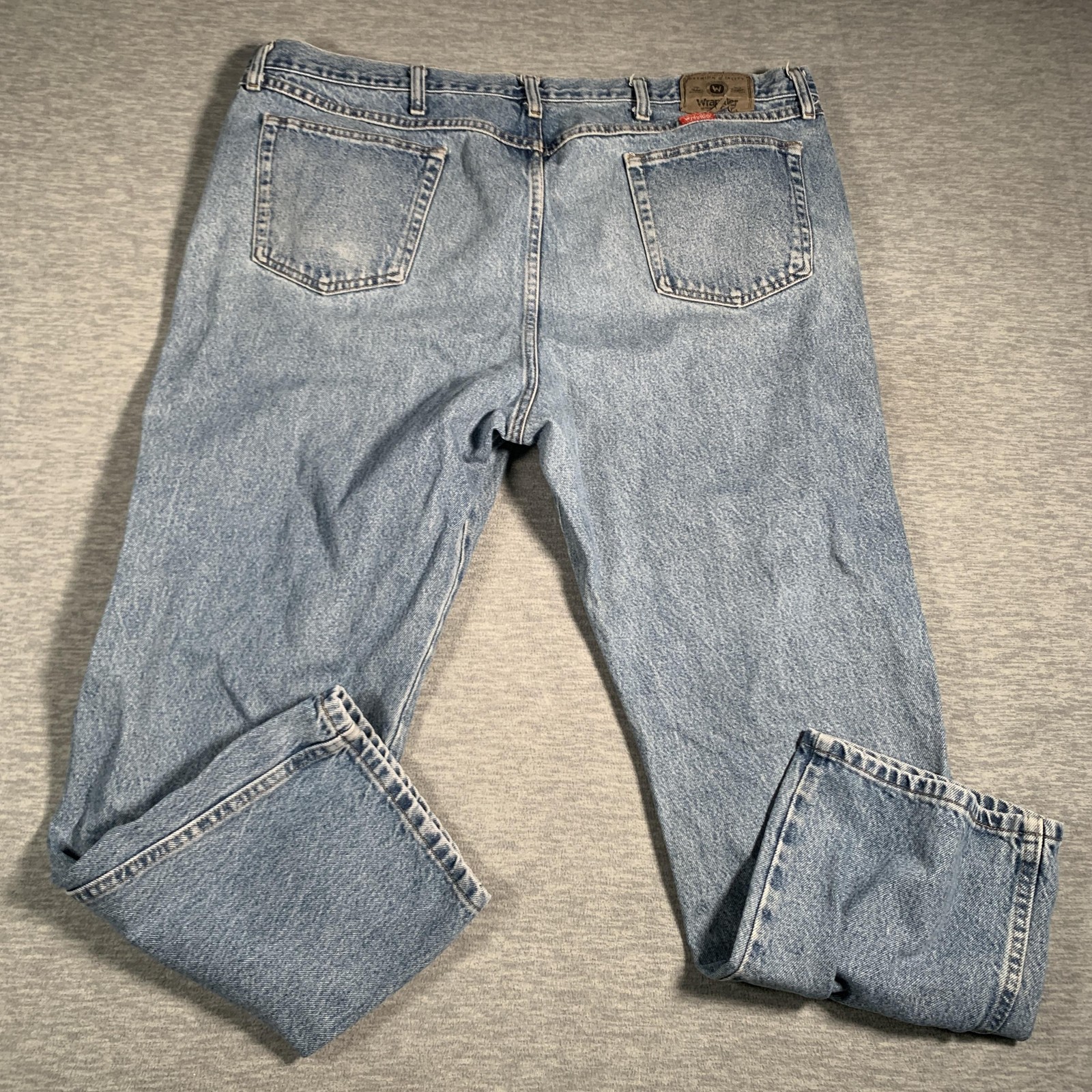Wrangler Jeans Mens 46×29 Blue Straight Leg Regular Fit Denim 96501SW Cotton