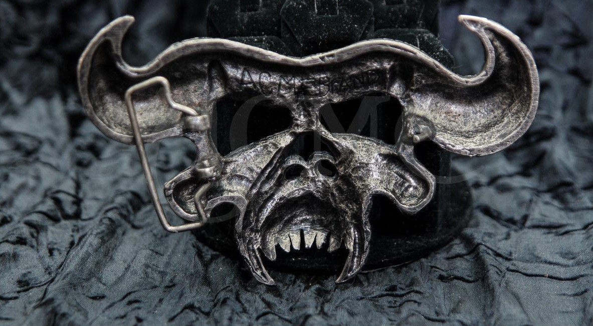 ACME V2.0 DANZIG KISS SKULL belt BUCKLE SAMHAIN MISFITS not obey Lucifuge