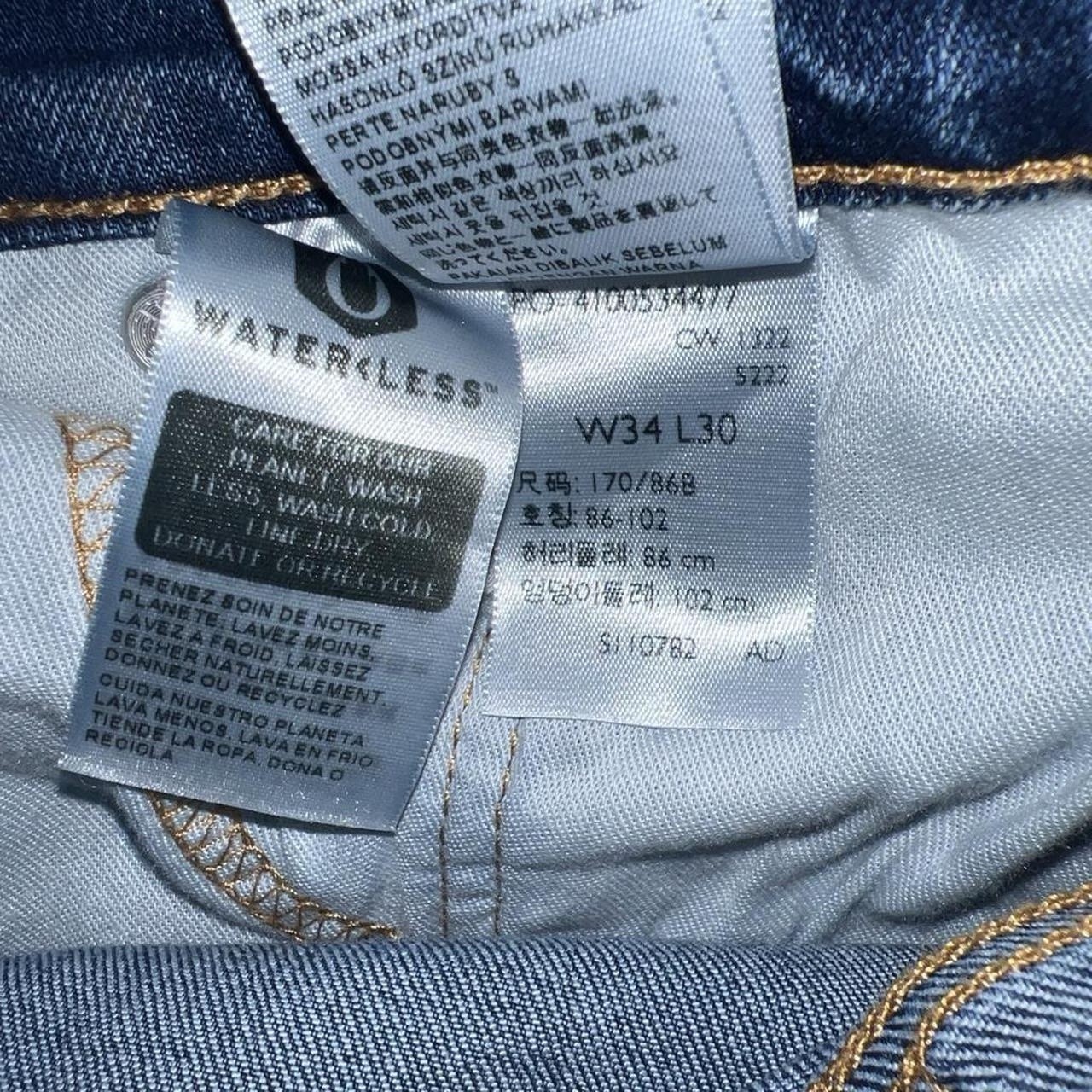 Levi’s 511 Men’s Blue Dark Wash Stretch Slim Straight Denim Jeans Size 34×30