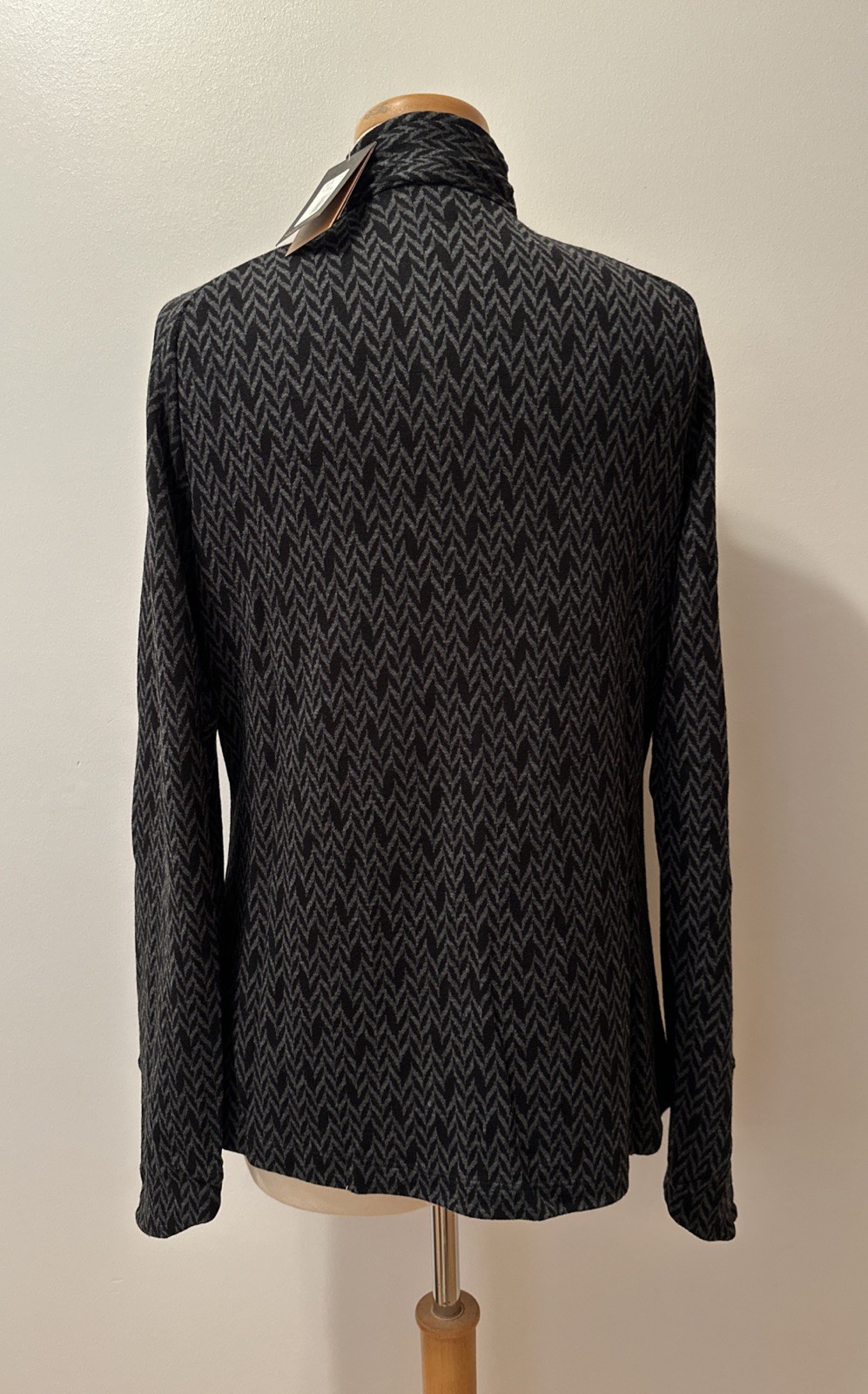 NEW! IBEX Juliet Jacket Women’s XL Merino Wool Gray Black Jacquard Full Zip $160