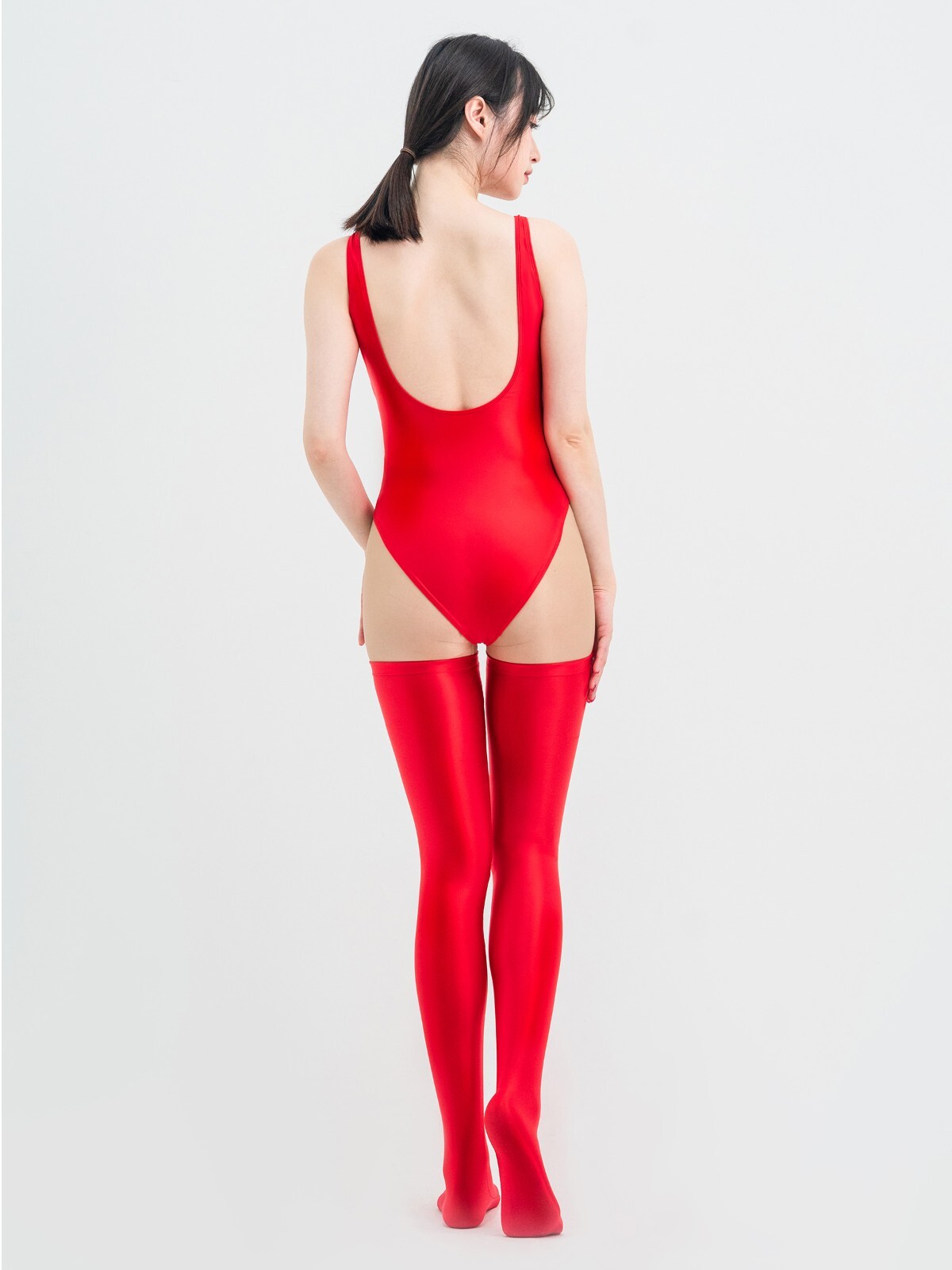 Women Sexy Glossy Thigh-Highs Stockings Spandex Stretch Shiny Opaque Long Socks