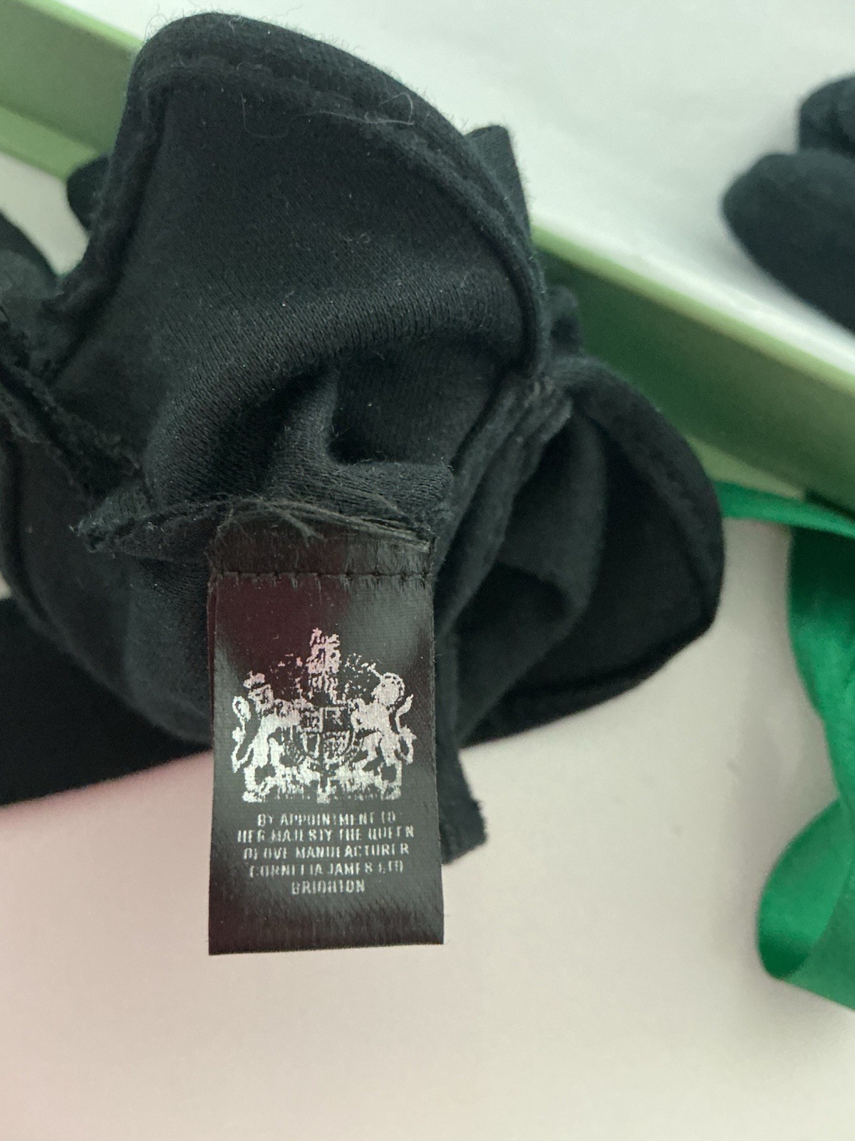Cornelia James Black Women’s Bow Accent Gloves Hand Wash Only Elegant Style