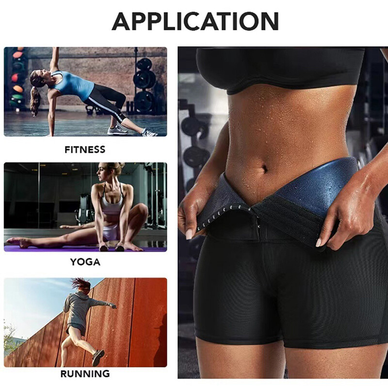 Women Neoprene Sweat Sauna Shorts Body Shaper Pants Weight Loss Waist Trainer US