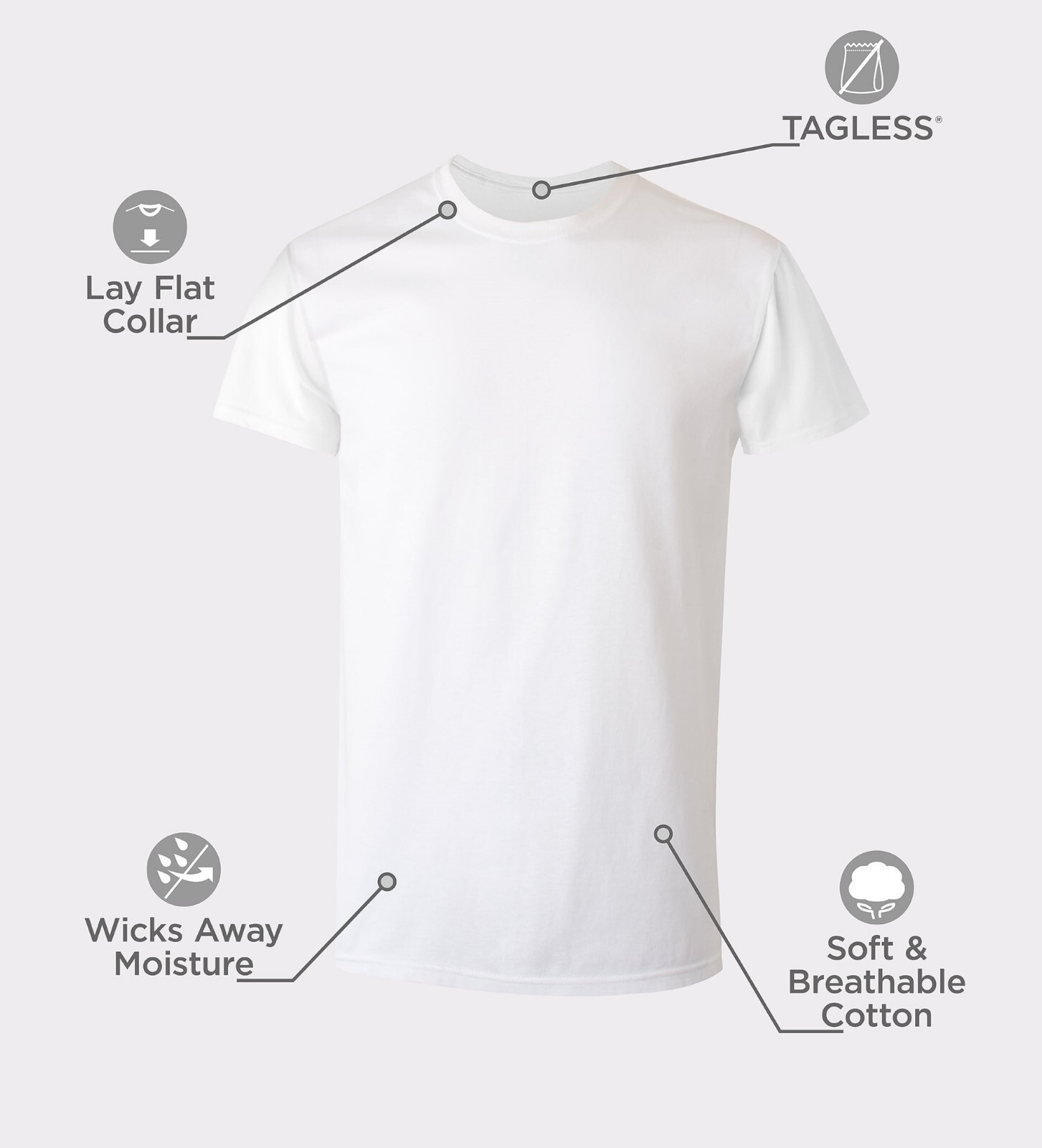Hanes 10-Pack Men Tee T-Shirt ComfortSoft White Crewneck Undershirt Short Sleeve