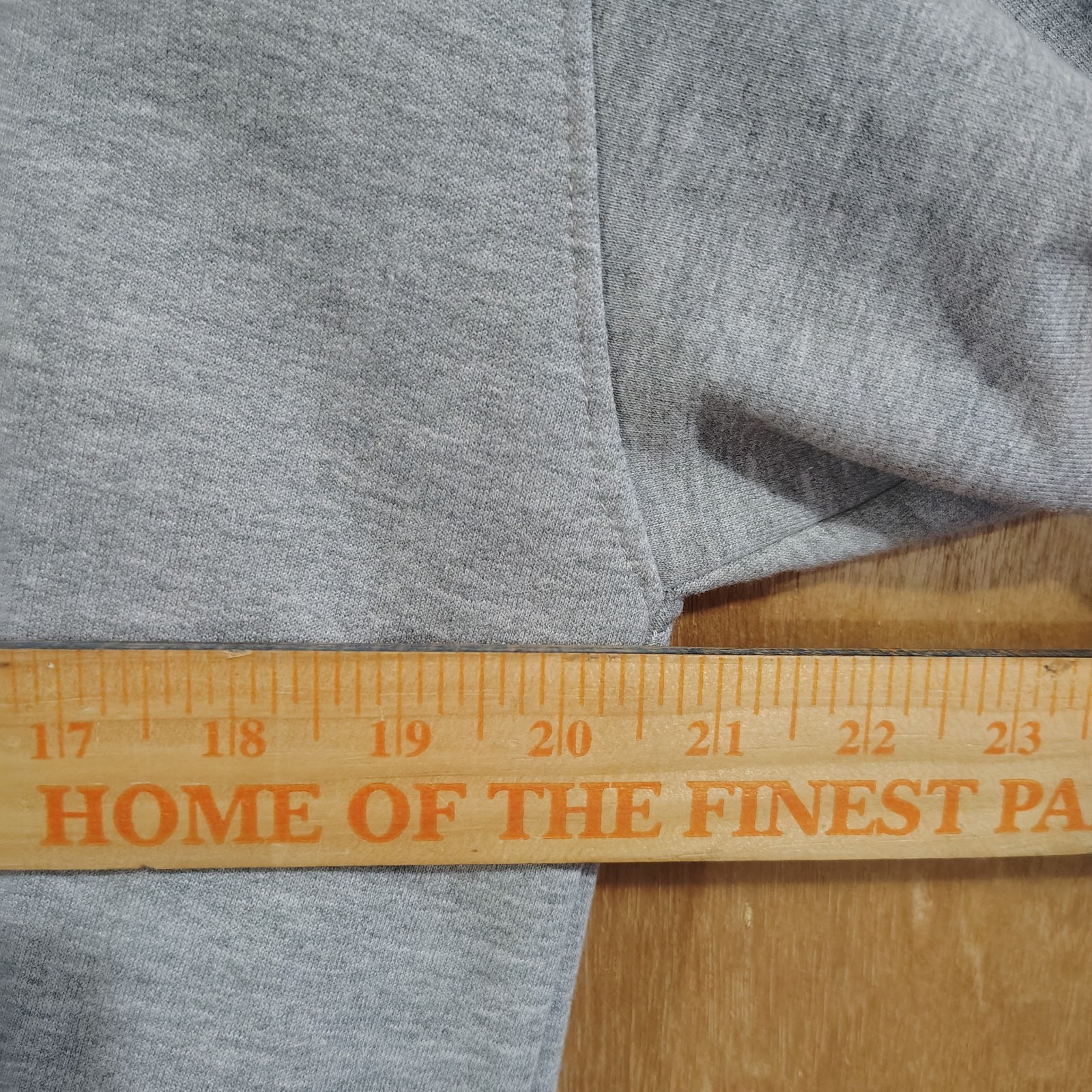 Peru Brand Logo GreySweatshirt Size M 100% Cotton Embroided Logo Long Sleeve