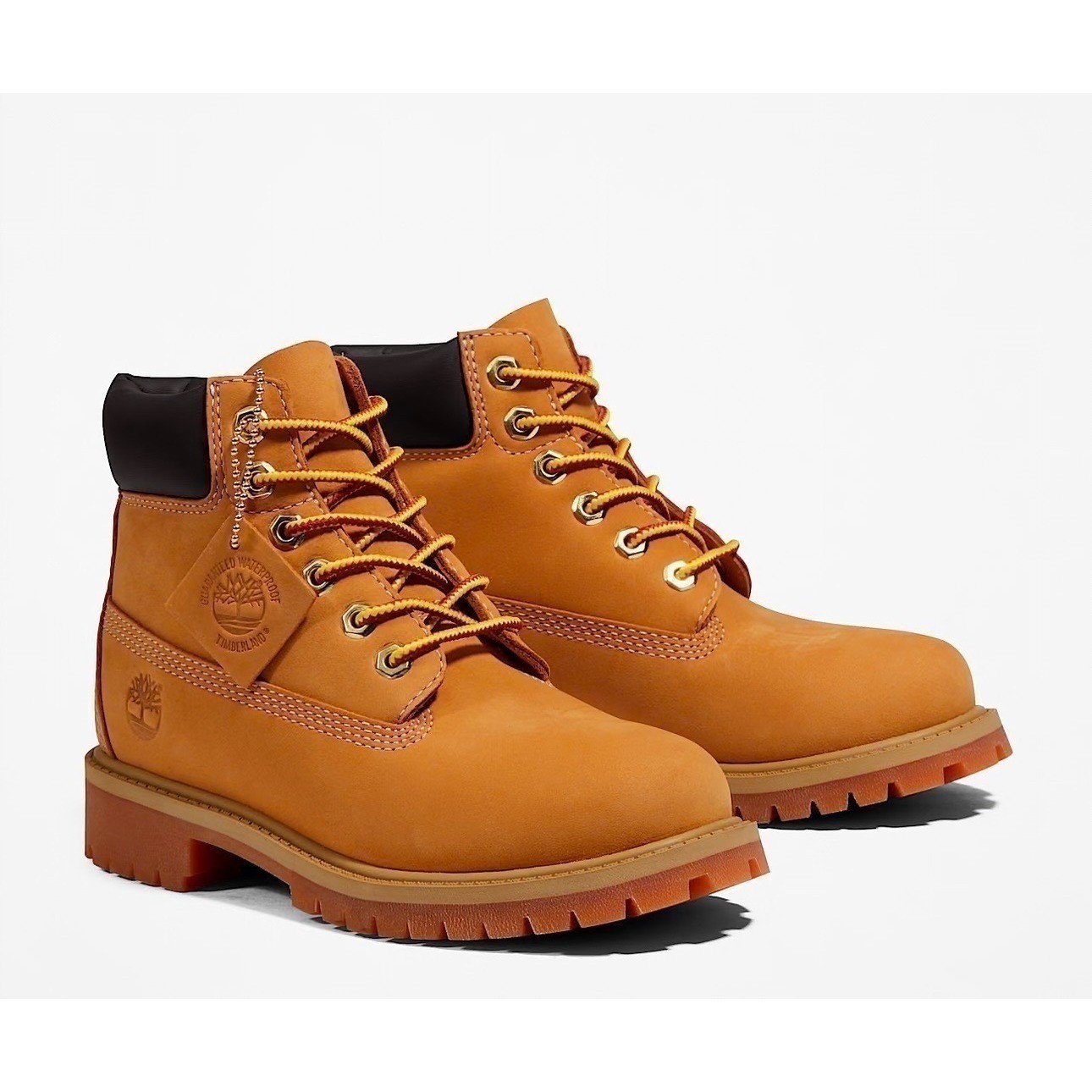 Timberland Premium 6 Inch Waterproof Boot Wheat Nubuck Toddler Sz 12 TB012909713