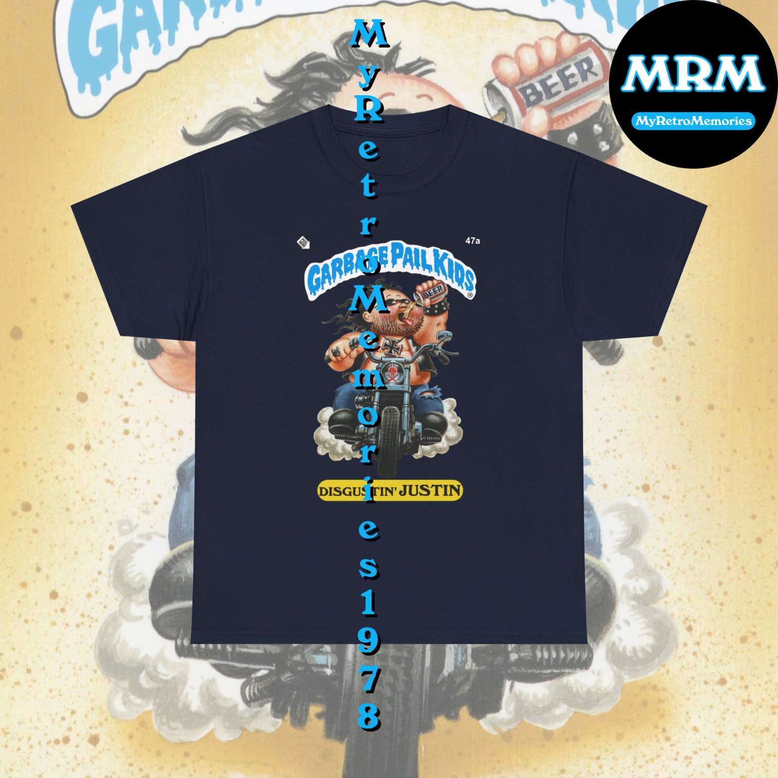 Garbage Pail Kids Disgustin’ Justin or Vile Kyle T-shirt S-5XL GPK Retro Tee