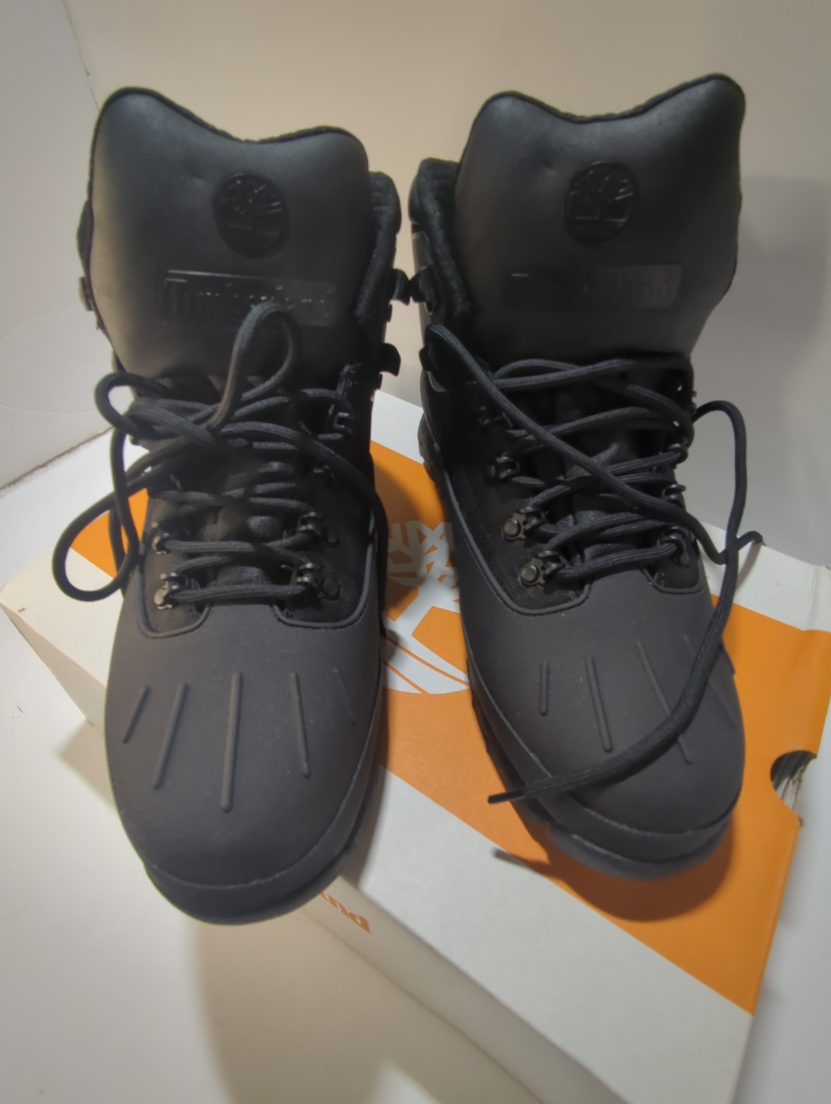 Timberland Mens Euro Hiker Shell Toe Boots Black Waterproof A631F Men’s Size 10