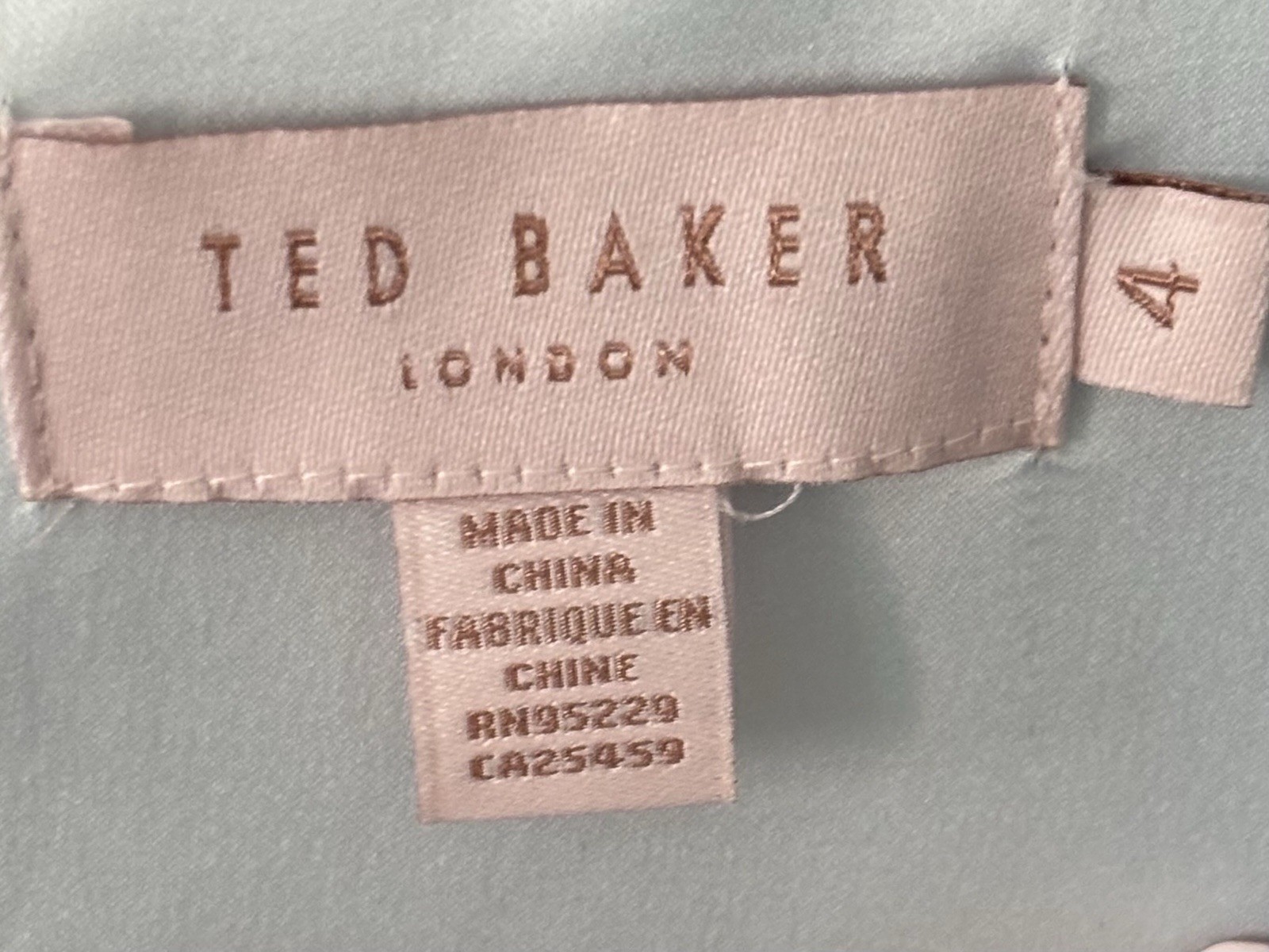 TED BAKER Sz4 Spring Meadow floral print bow A-line dress wedding party US Sz 12