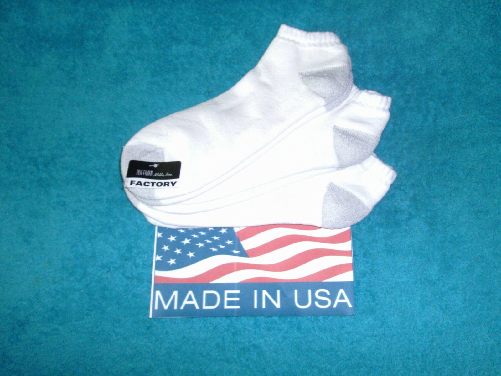 Big & Tall X Large White Low Cut Athletic Cotton Blend Crew Socks 3 PR SZ 13-15