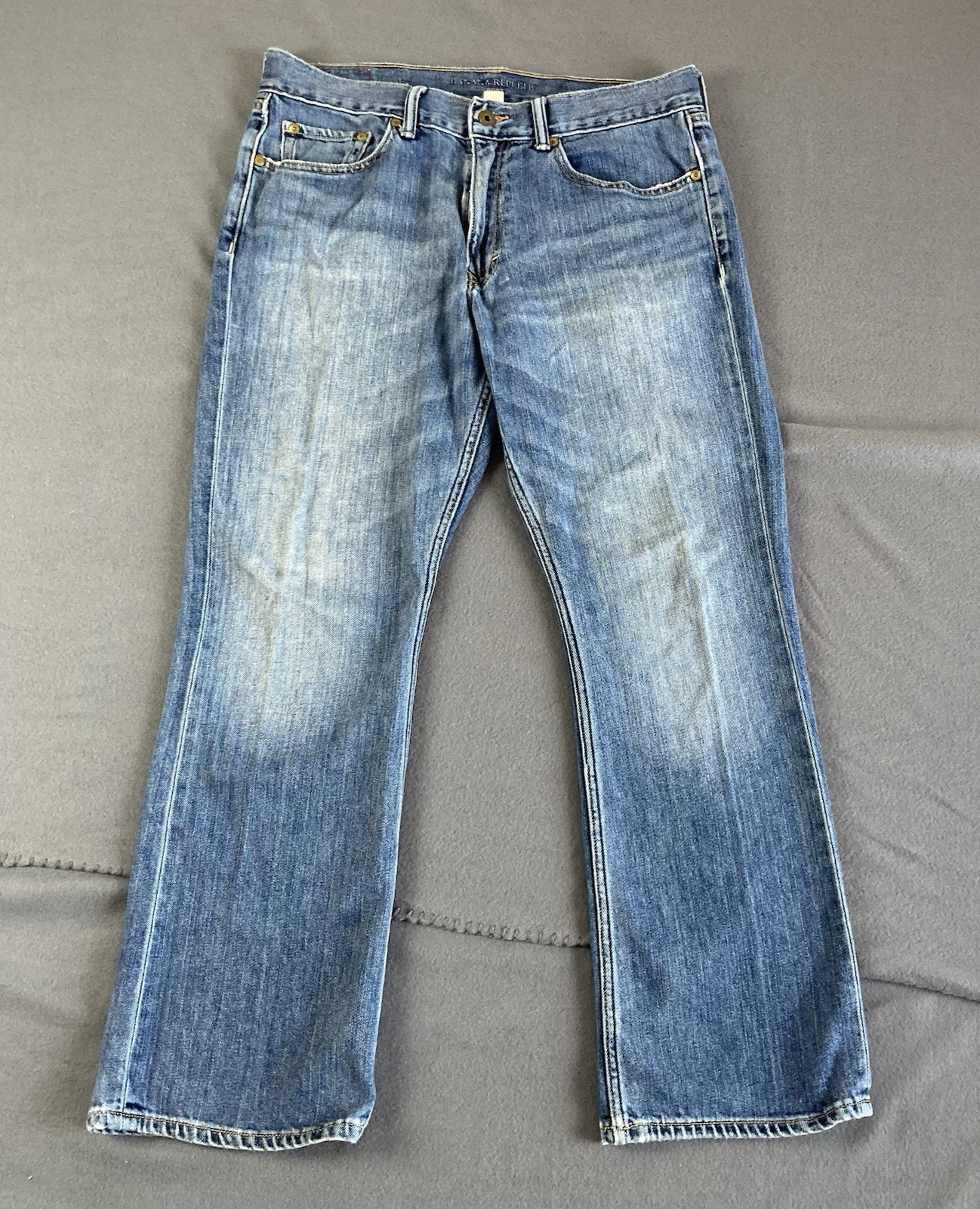 Banana Republic Jeans Men’s 33X30 (Fit 33×28) Boot Cut Blue Denim 100% Cotton
