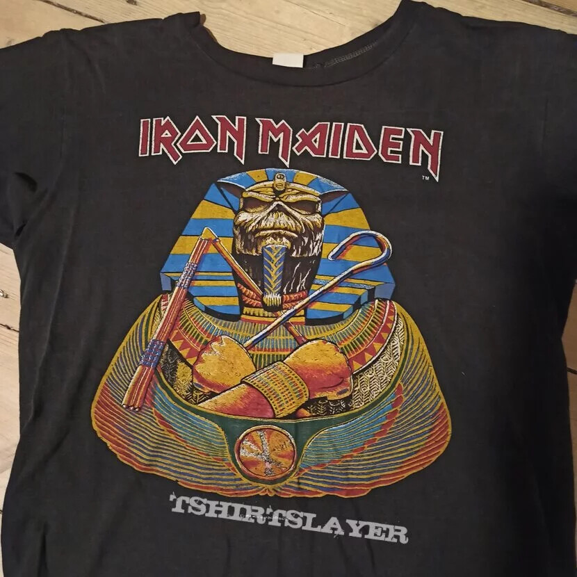 Iron Maiden Powerslave t shirt, remake black shirt, heavy metal band shirt QT904