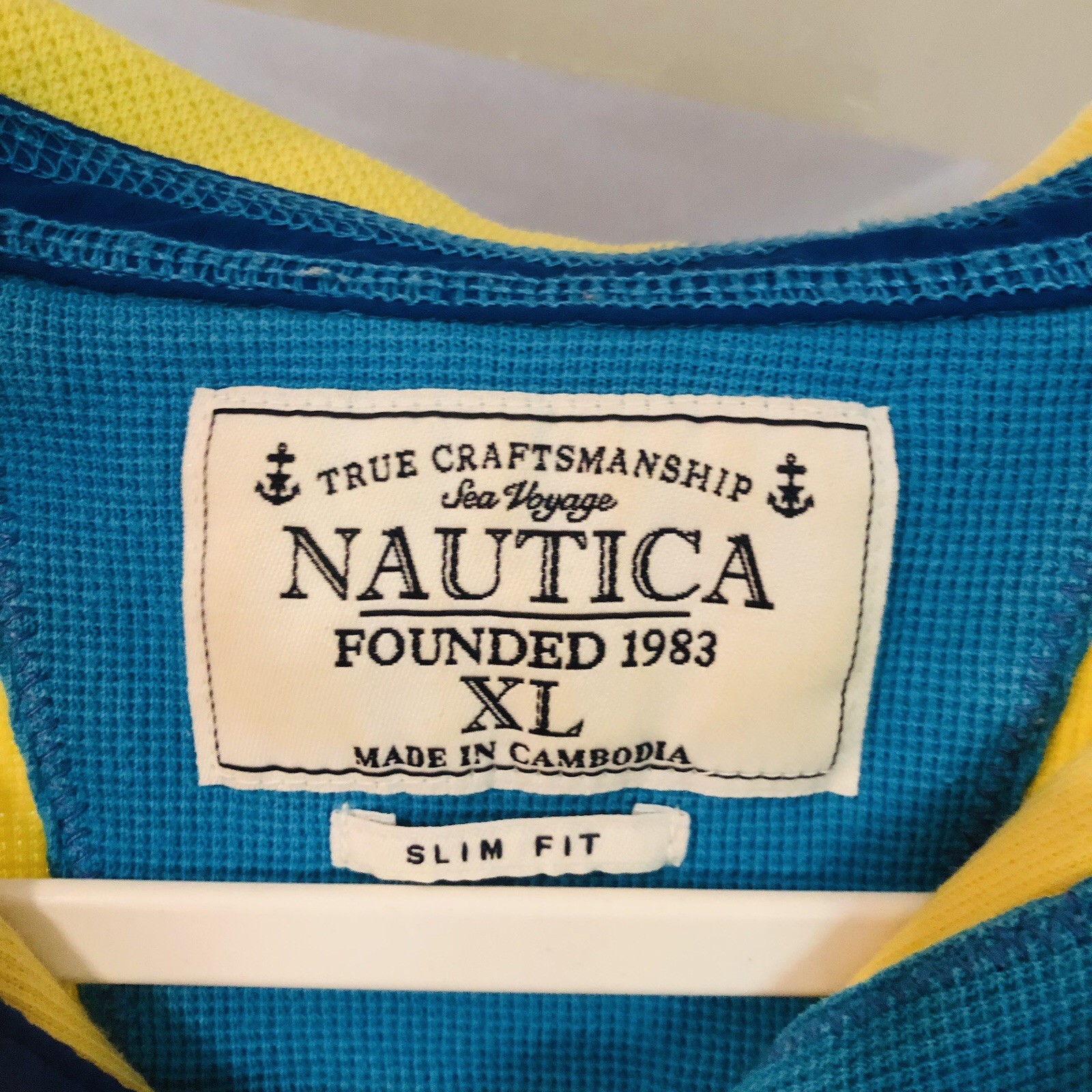 Vintage “Sea Voyage” Nautica Polo (Size XL Slim Fit)