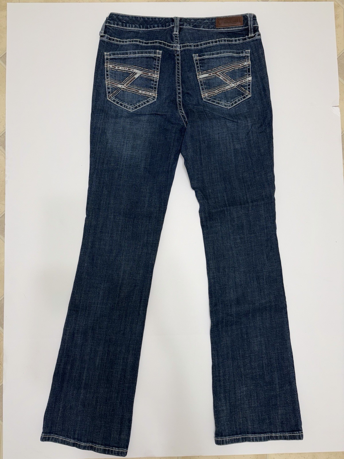 Rock & Roll Denim Men’s Blue Regular Fit Midrise Jeans Dark Wash 5-Pocket