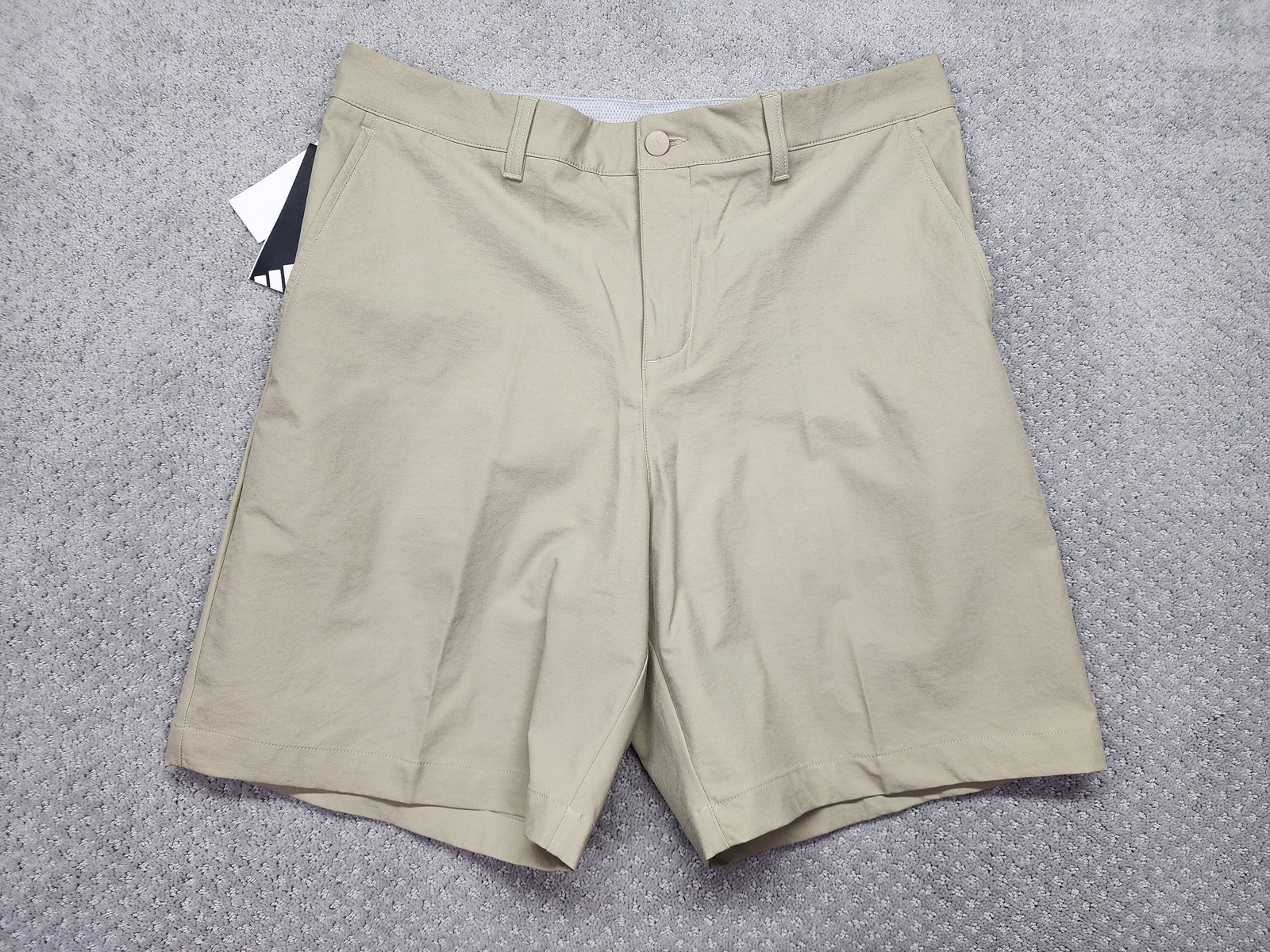 Adidas Golf Shorts Mens 32 Beige Ultimate365+ 360Grip Performance Stretch KE9500