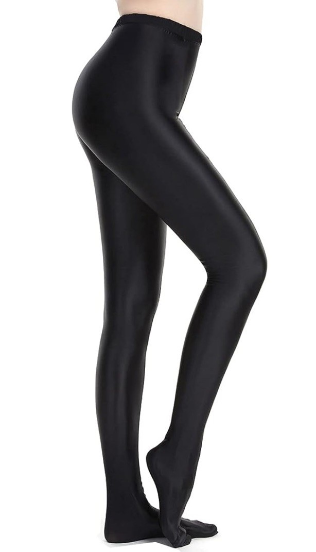 Sz Small Fashion Nova Womens Footed Black Leggings Inseam 27”-33” From Mexico