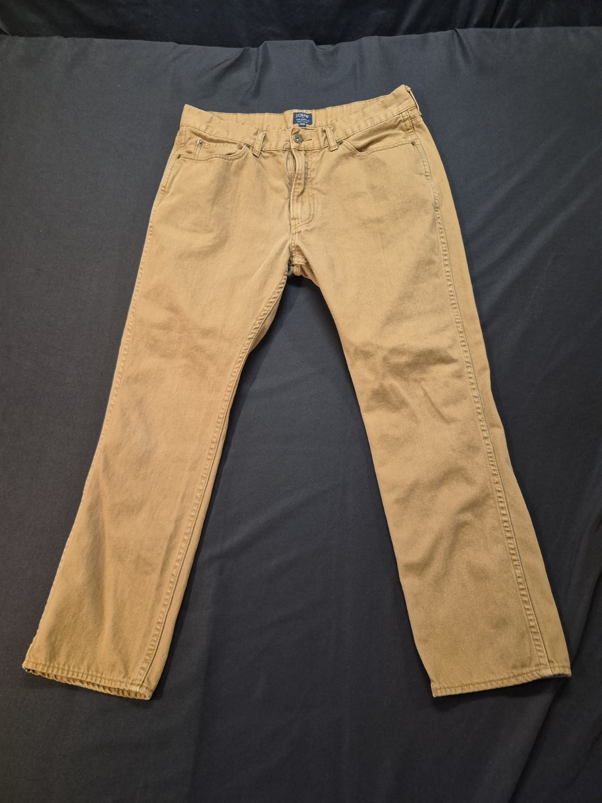 J Crew The Sutton Caraway Tan Canvas/Denim Pants 34Wx 28L