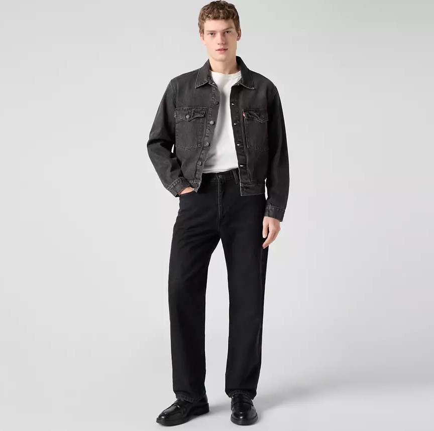LEVI’S 565 Loose Straight Men’s Jeans, Forget Me Nots – Black (NEW)