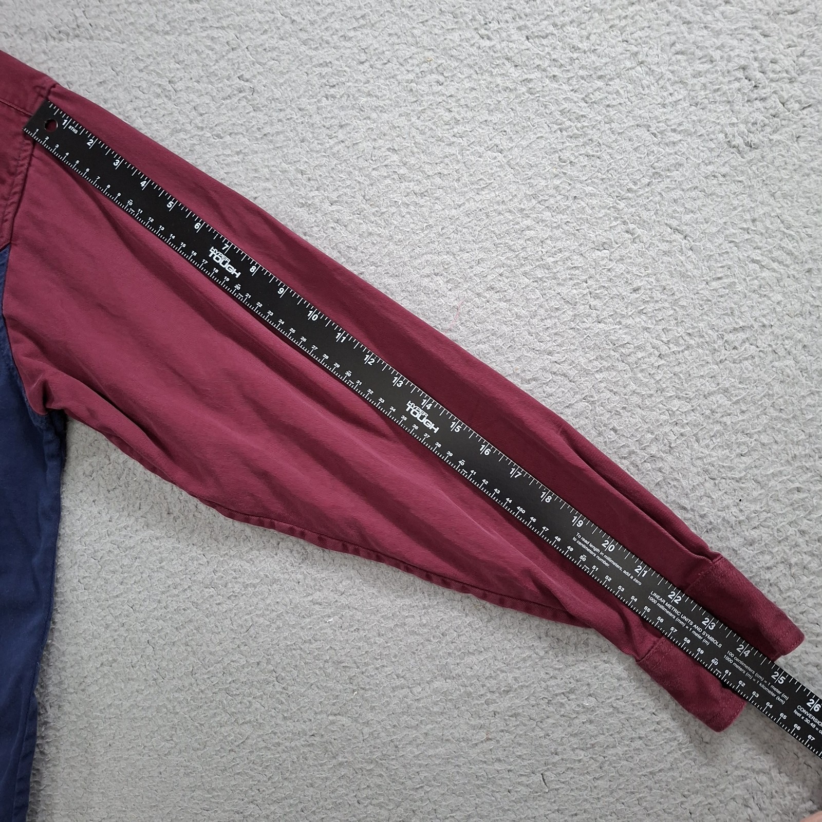 Vtg Rustler Shirt Mens M Blue Burgundy by Wrangler Western Button Up Rodeo